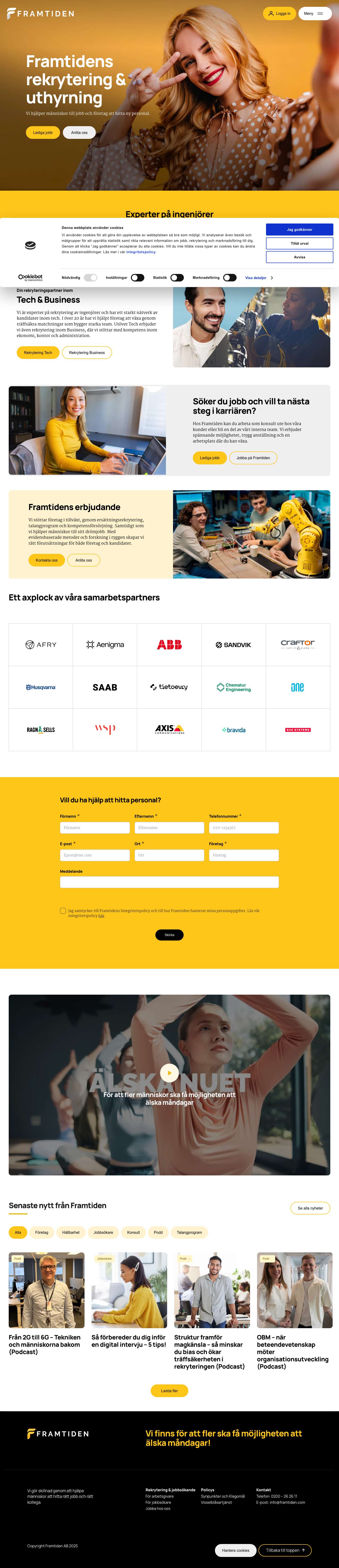 Start | Framtiden - Full Screenshot