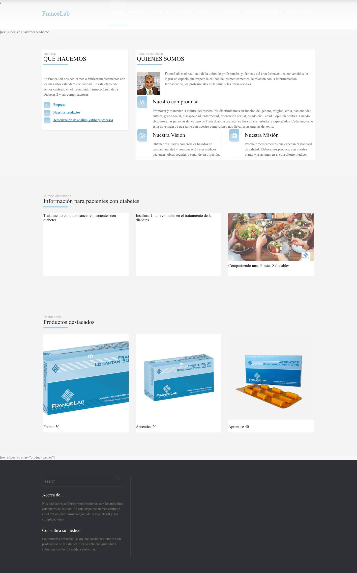 FranceLab – Por la salud en pacientes con diabetes - Full Screenshot
