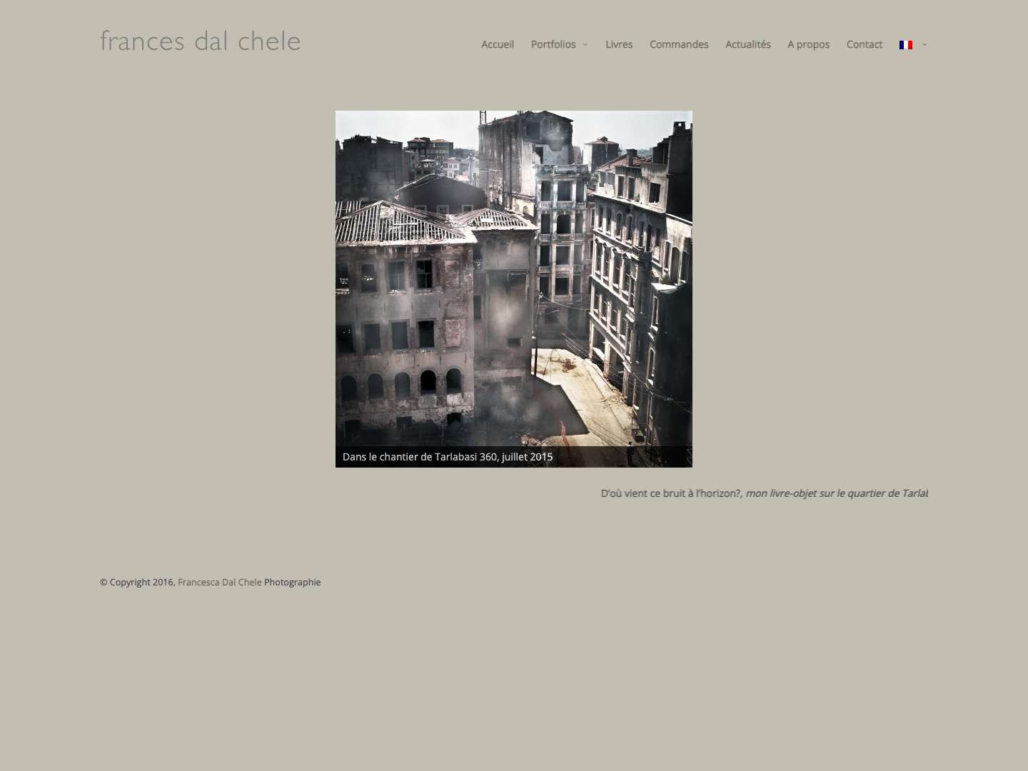 Frances Dal Chele, Photographe - Full Screenshot