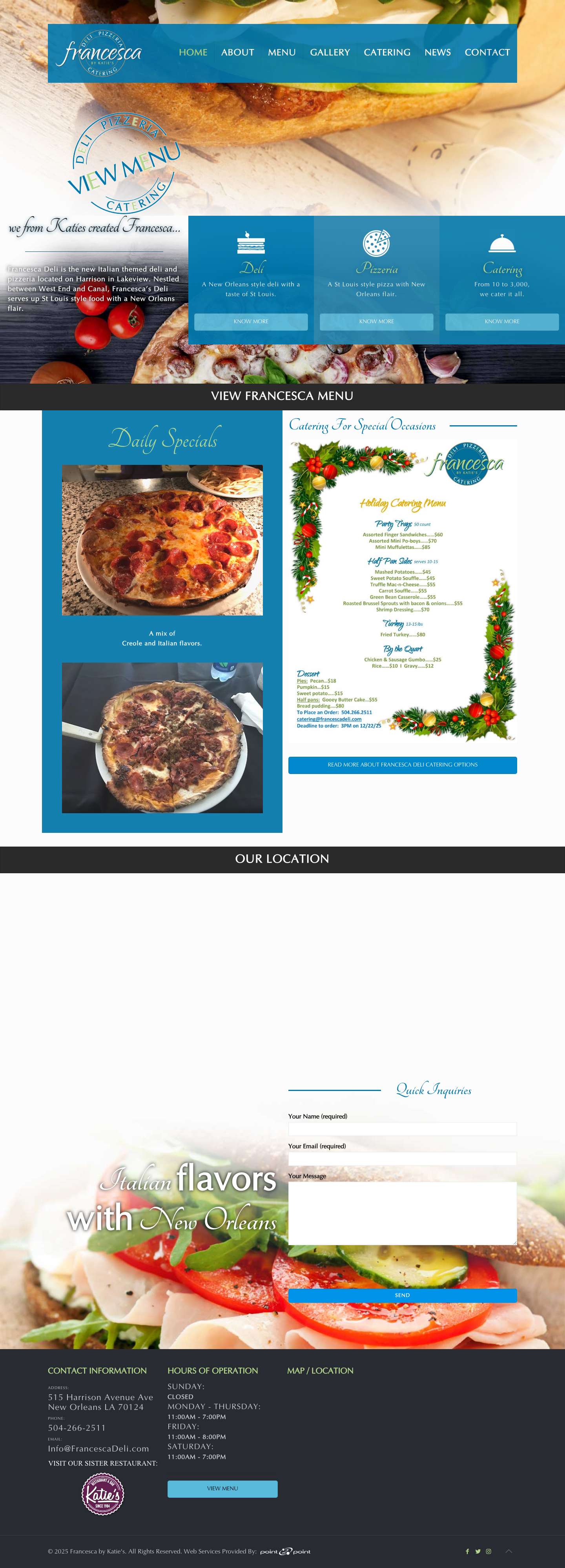 Francesca by Katie's – Deli, Pizzeria, Catering - Full Screenshot