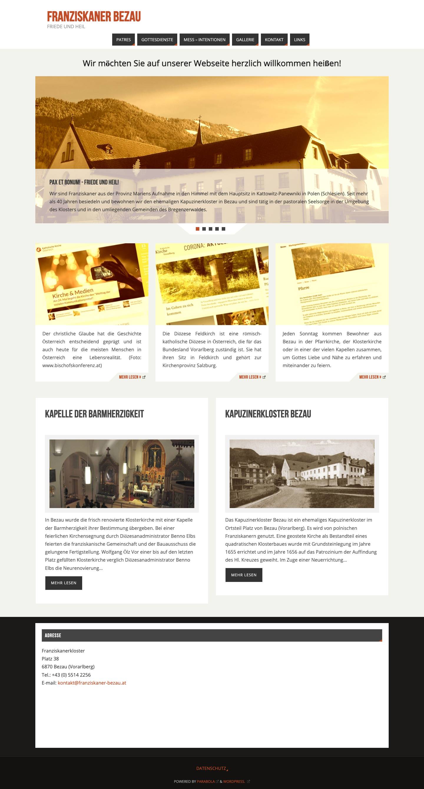 Franziskaner Bezau - Full Screenshot