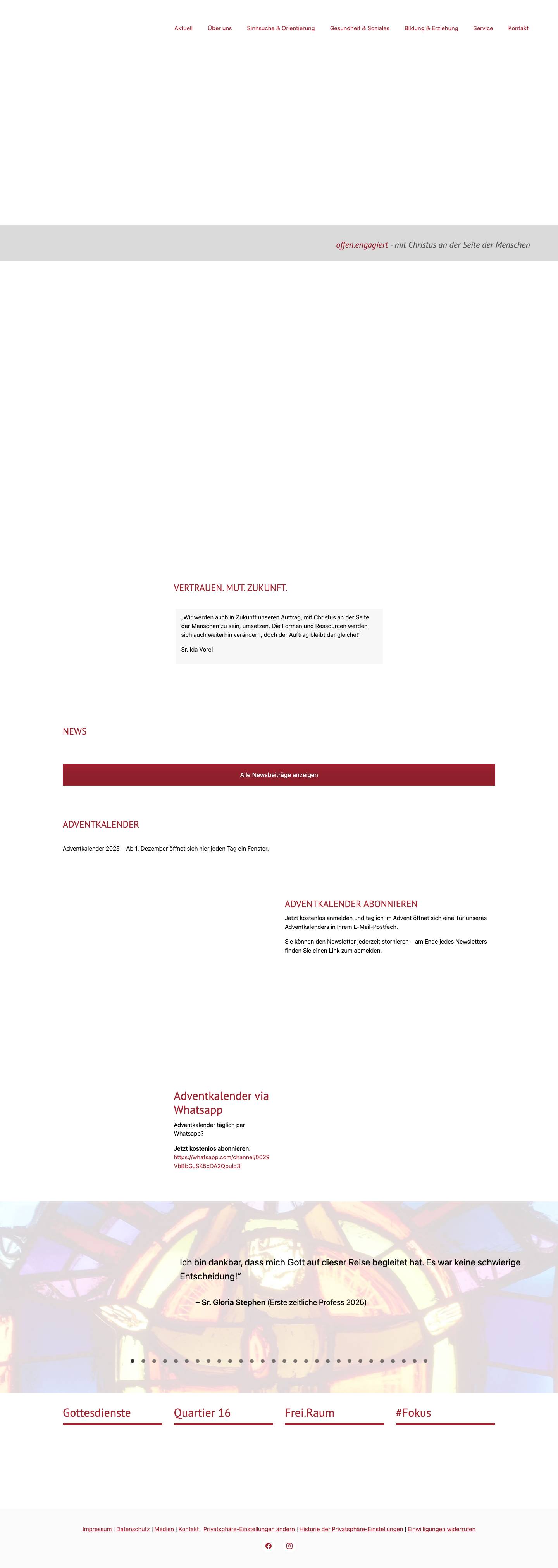 Franziskanerinnen von Vöcklabruck - Full Screenshot