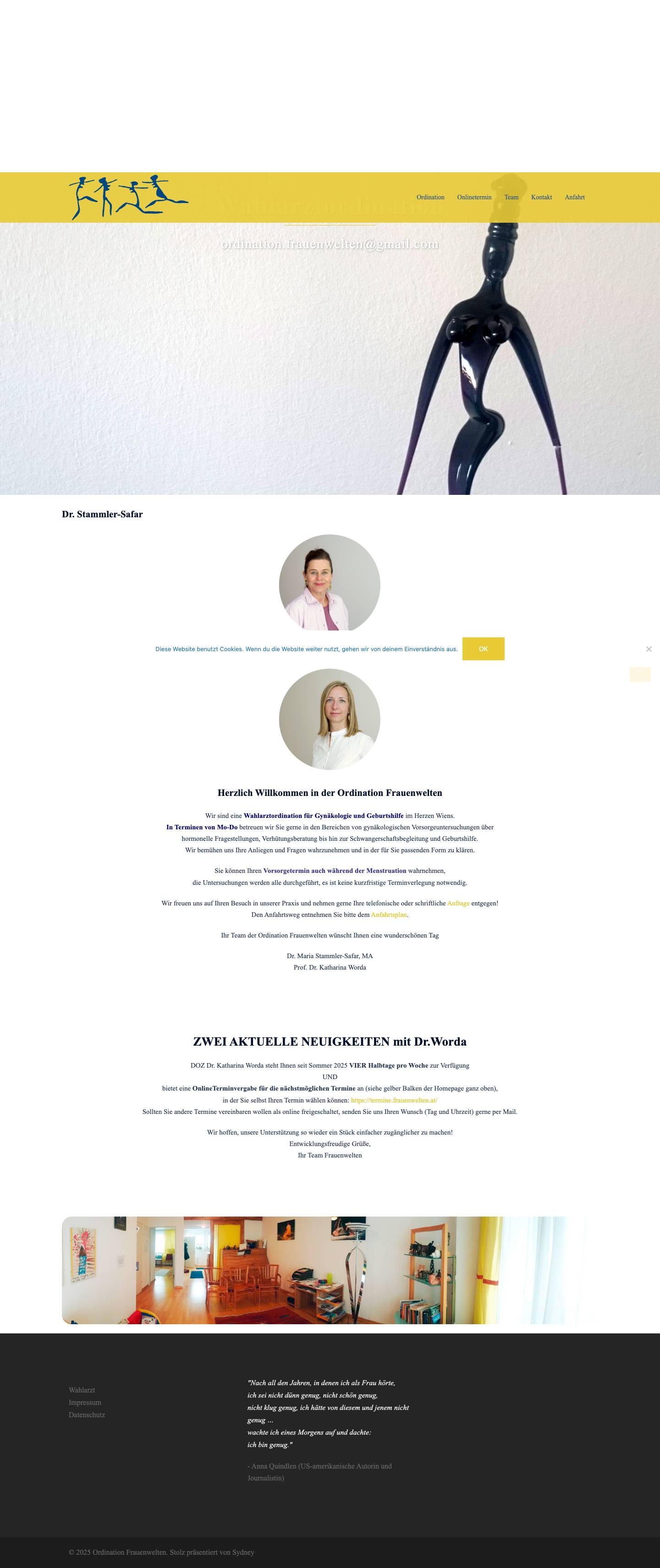 Ordination - Ordination Frauenwelten - Full Screenshot