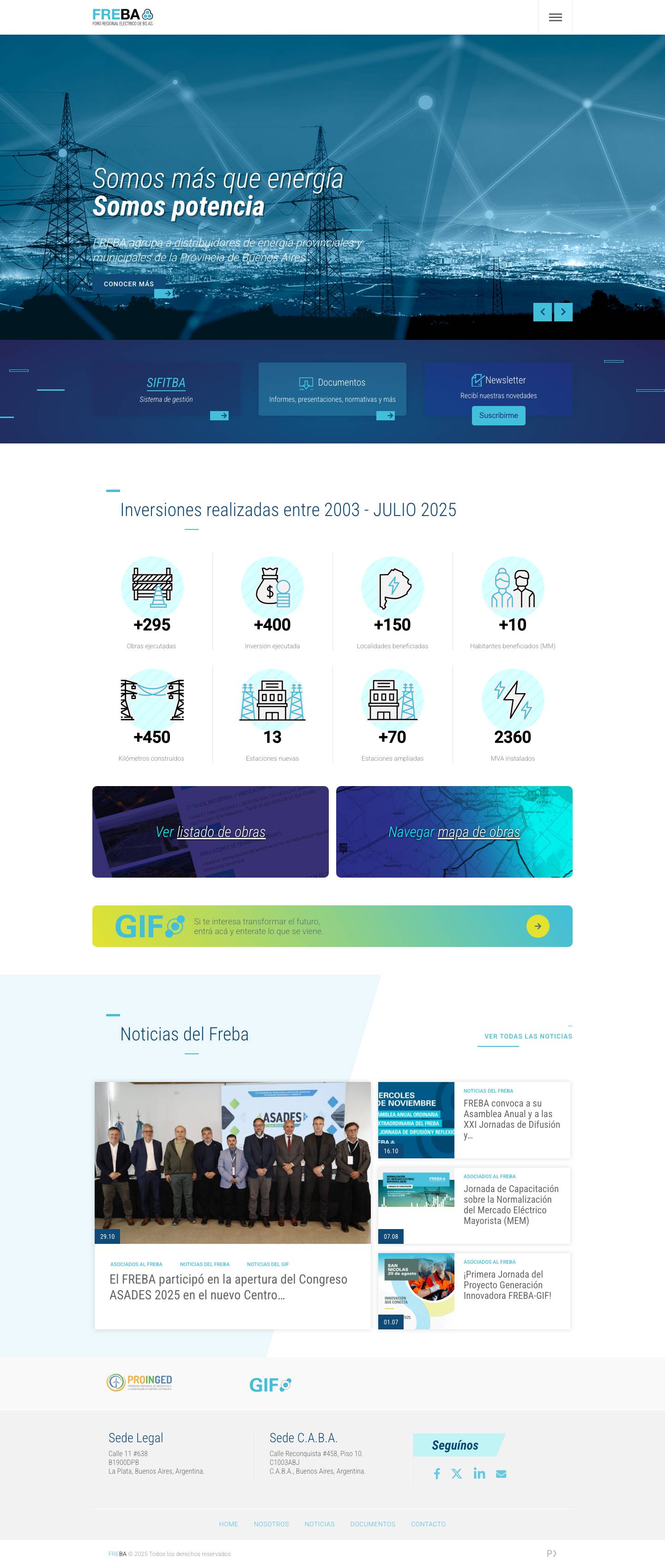 FREBA | Foro Regional Eléctrico de Buenos Aires - Full Screenshot