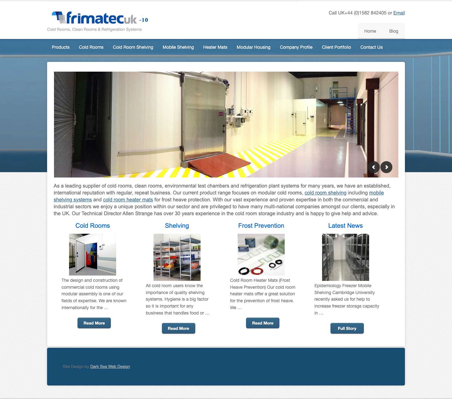 Cold Room Specialist – Cold Rooms, Clean Rooms & Refrigeration Systems - Full Screenshot