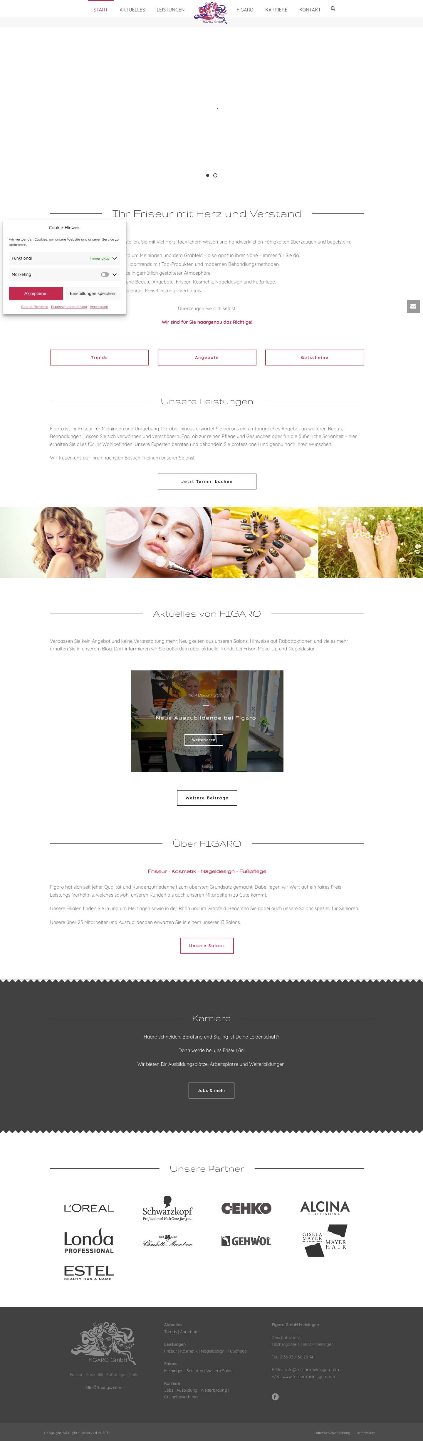 Willkommen bei Figaro - Ihr Friseur für Meiningen und Thüringen - Full Screenshot