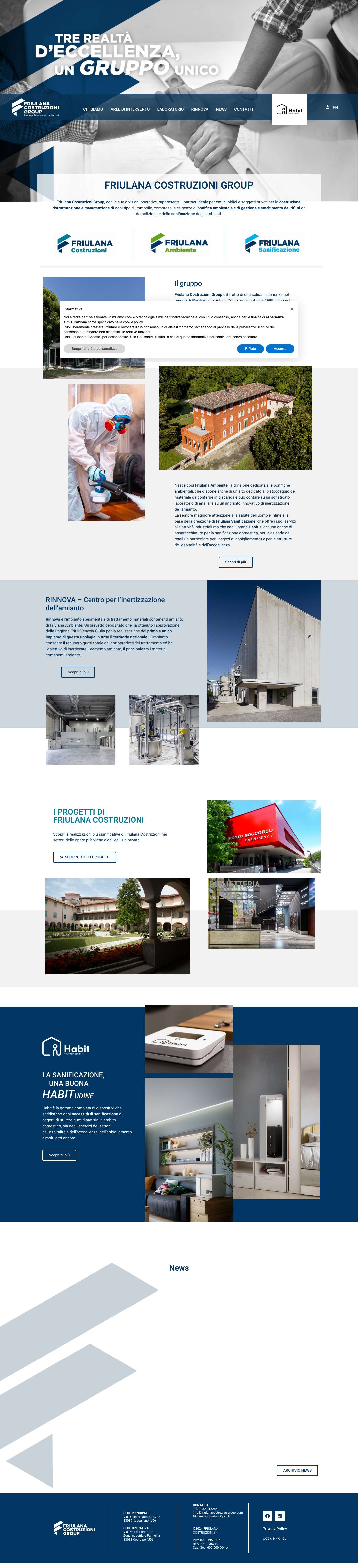Friulana Costruzioni Group - Tre Realtà d'eccellenza - Full Screenshot