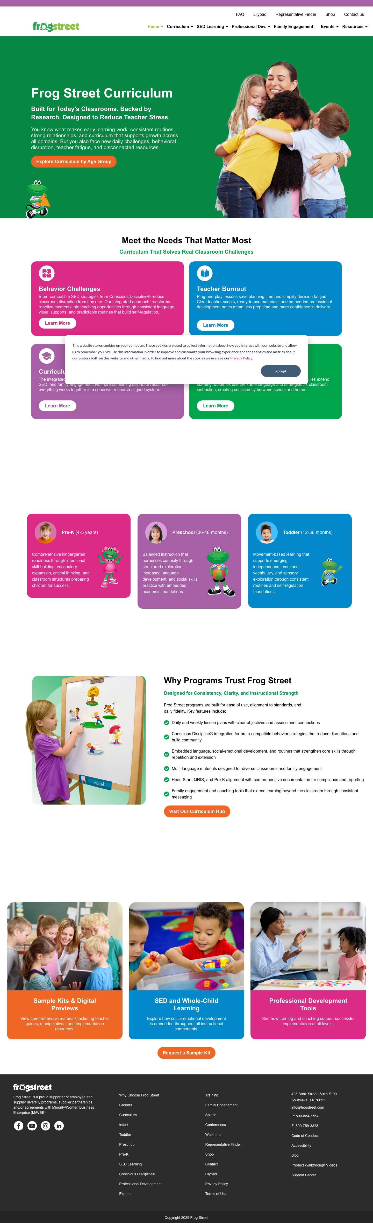 Frog Street Curriculum for Preschool & Pre-K Success - Full Screenshot