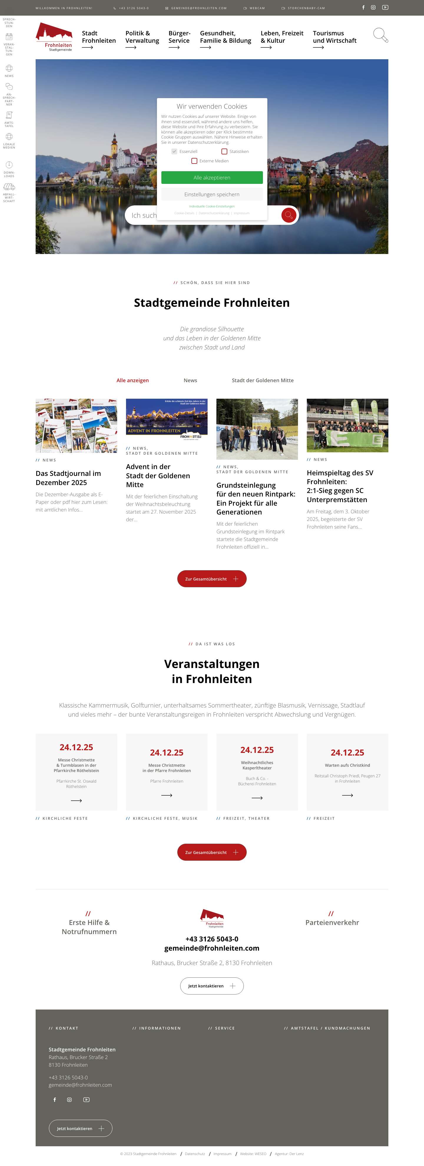 Stadtgemeinde Frohnleiten - Full Screenshot