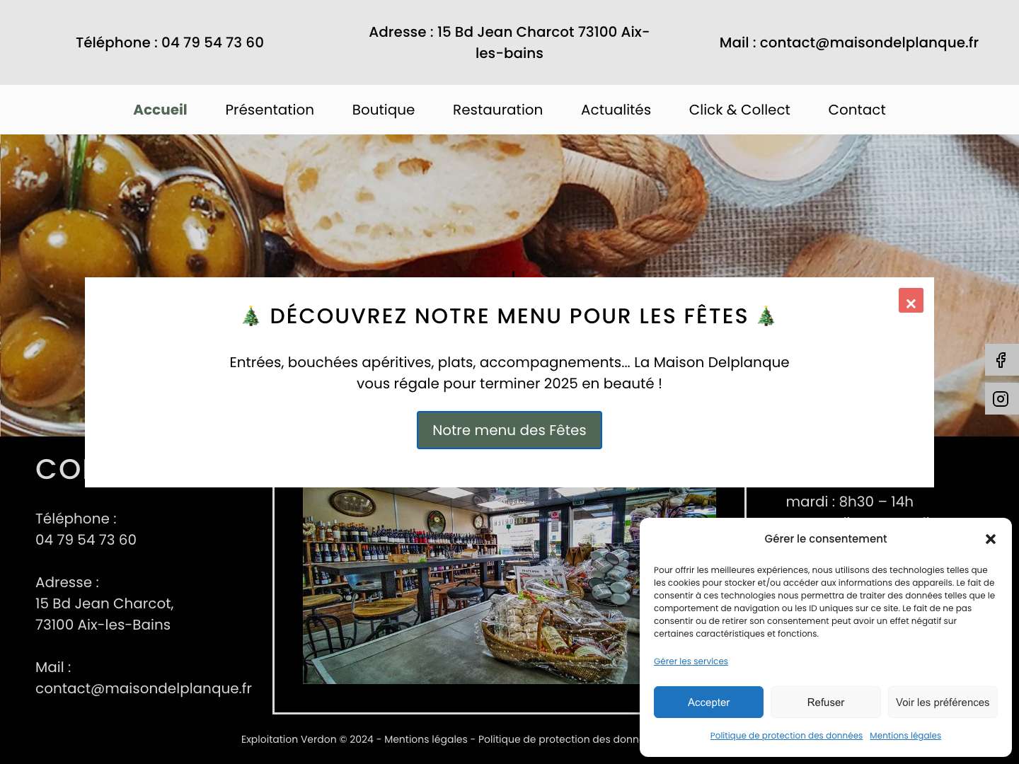 Fromagerie et traiteur à Aix-les-Bains (74) - Full Screenshot