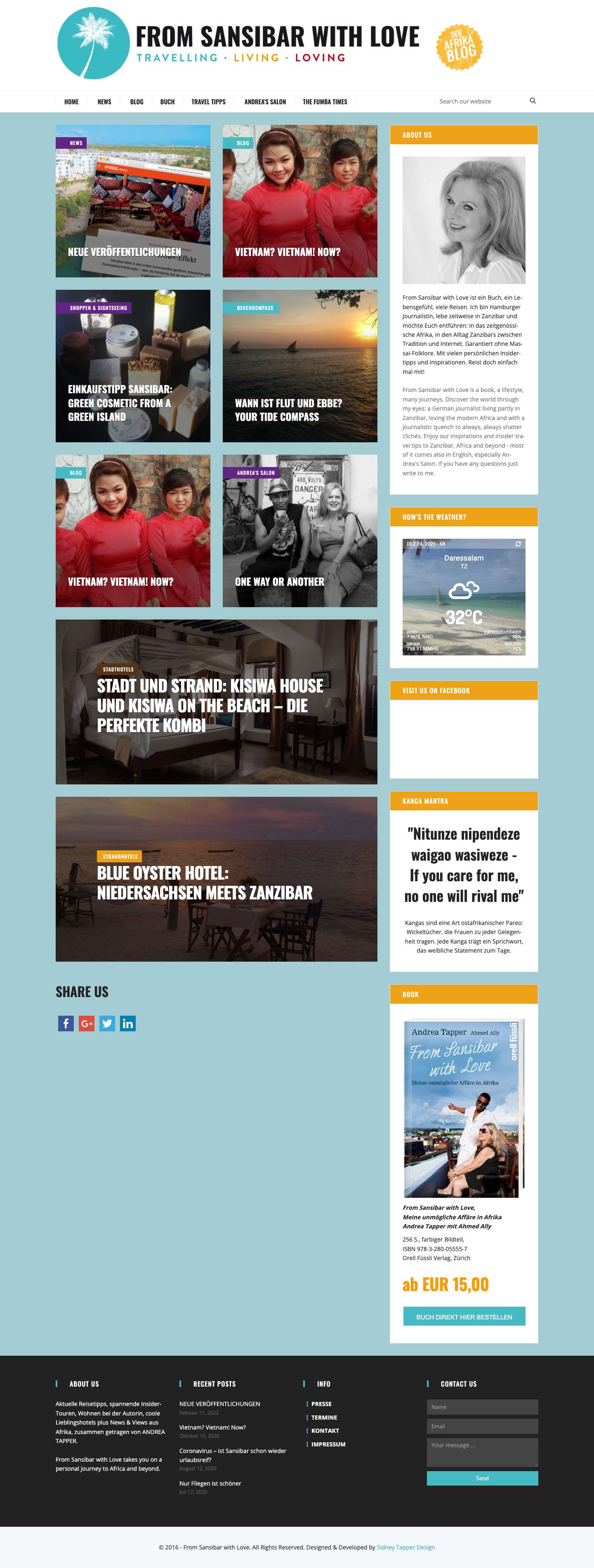 From Sansibar with Love – Travelling, living, loving – Der Afrika-Blog - Full Screenshot