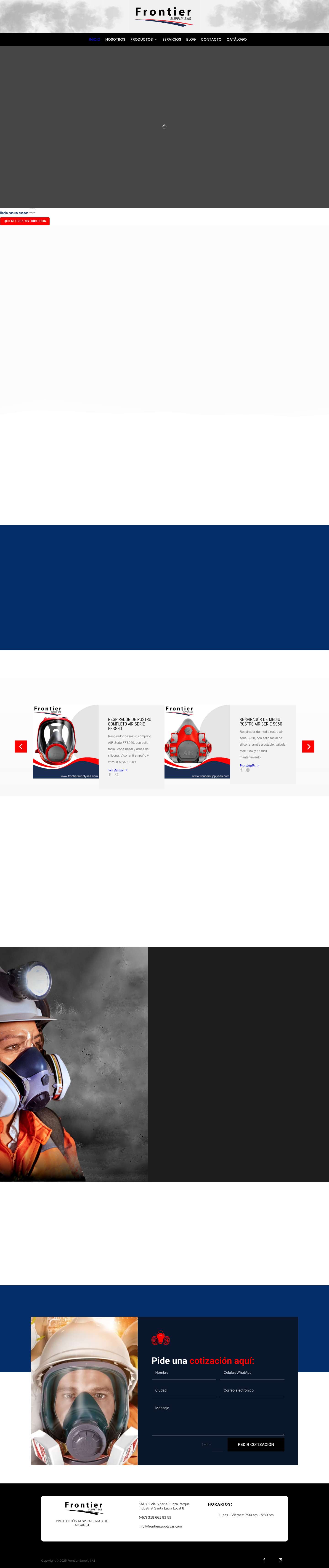 FRONTIER SUPPLY SAS PROTECCIÓN RESPIRATORIA A TU ALCANCEWhatsApp - Full Screenshot