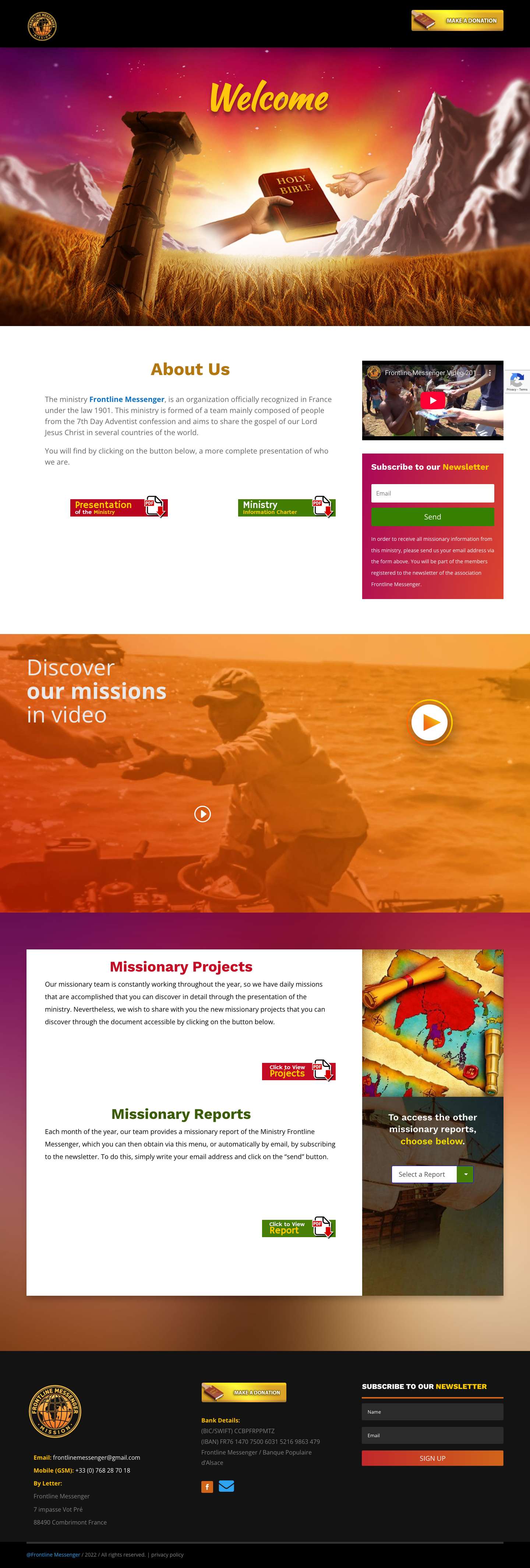 Home - Frontline Messenger - Full Screenshot