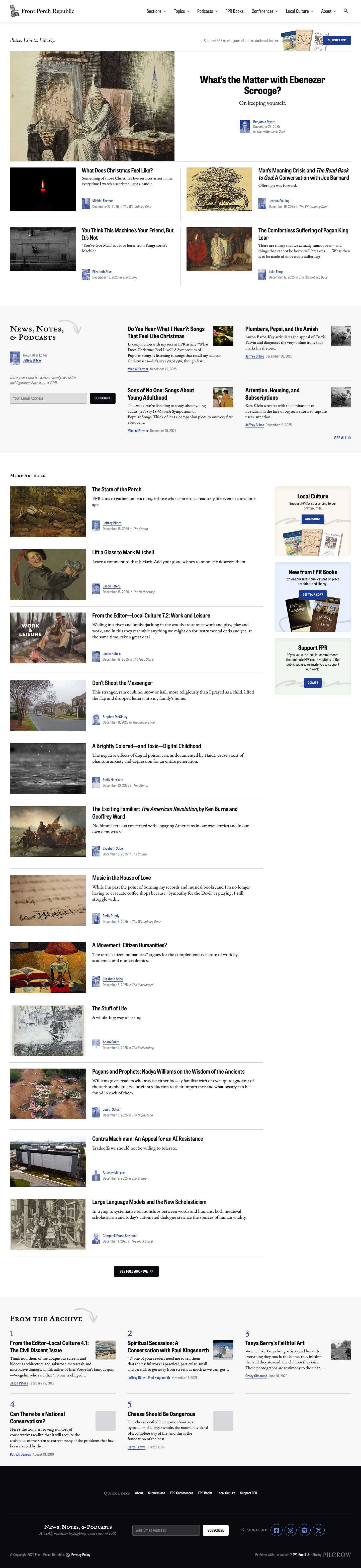 Front Porch Republic - Front Porch Republic - Full Screenshot