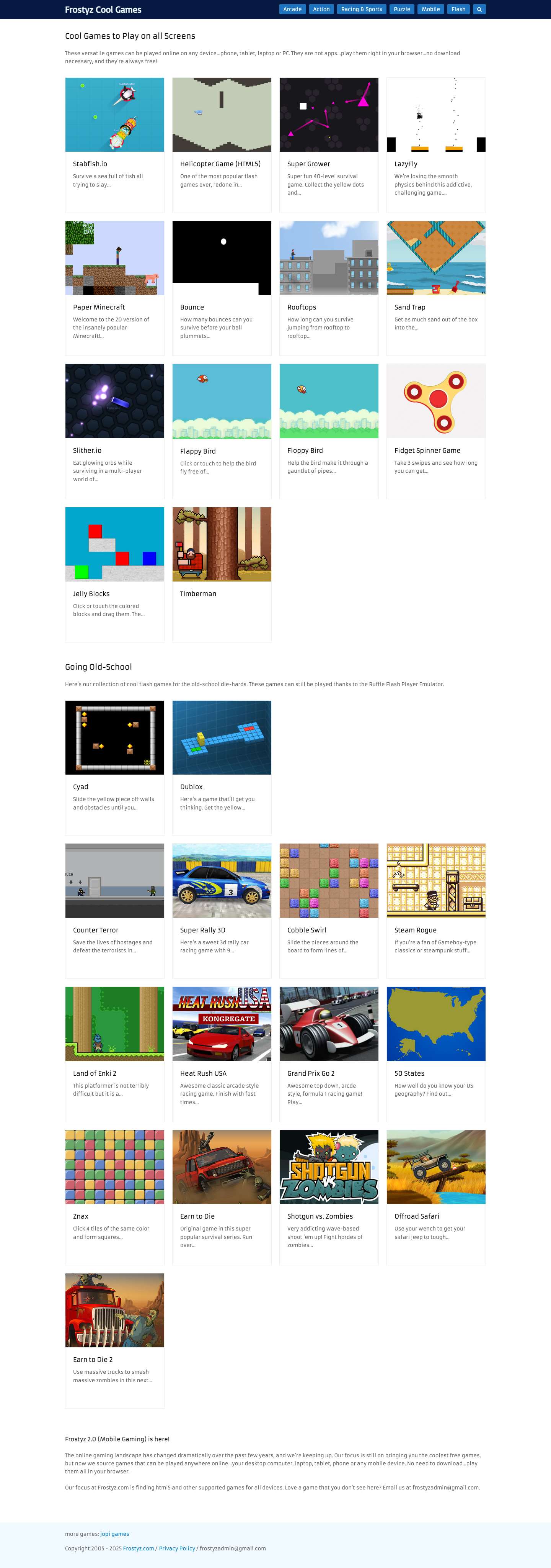 Cool Games Online - Play Free Anywhere at Frostyz - Full Screenshot