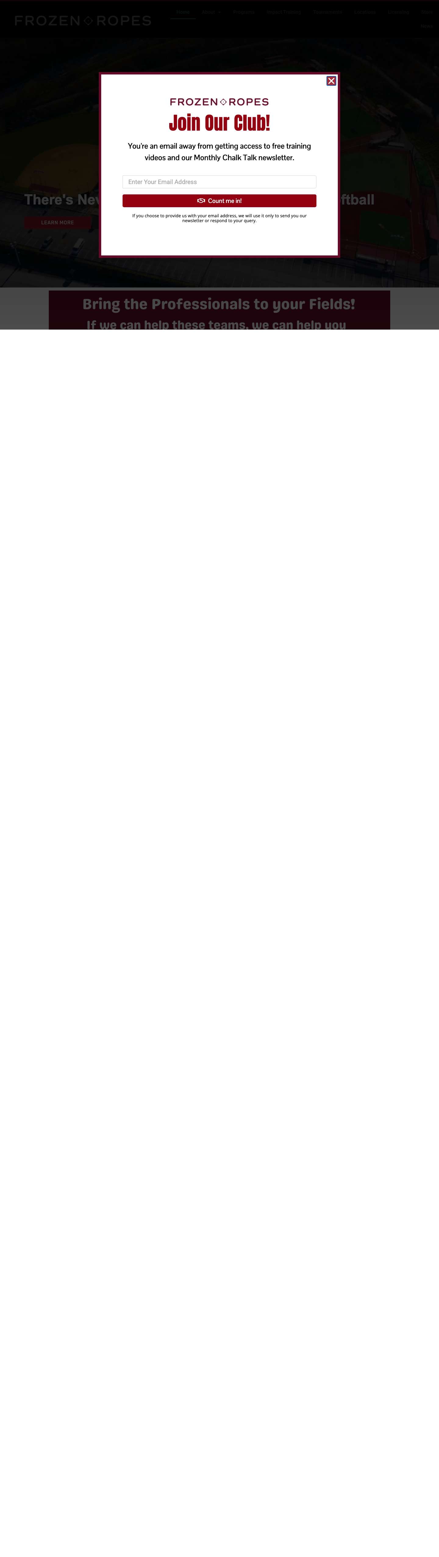 Frozen Ropes USA: The leader in Baseball and Softball training - Full Screenshot