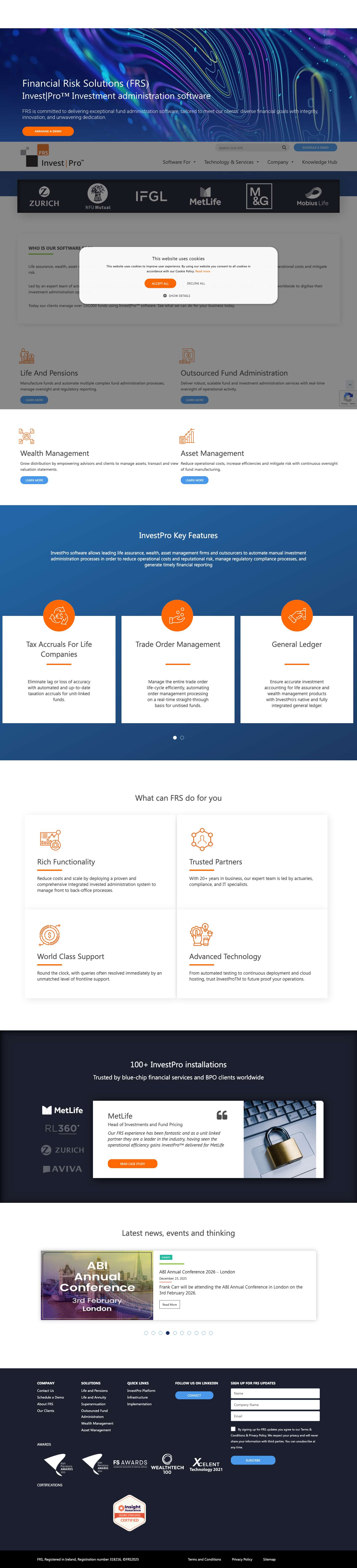 Investment Administration Software | FRS, InvestPro - Full Screenshot