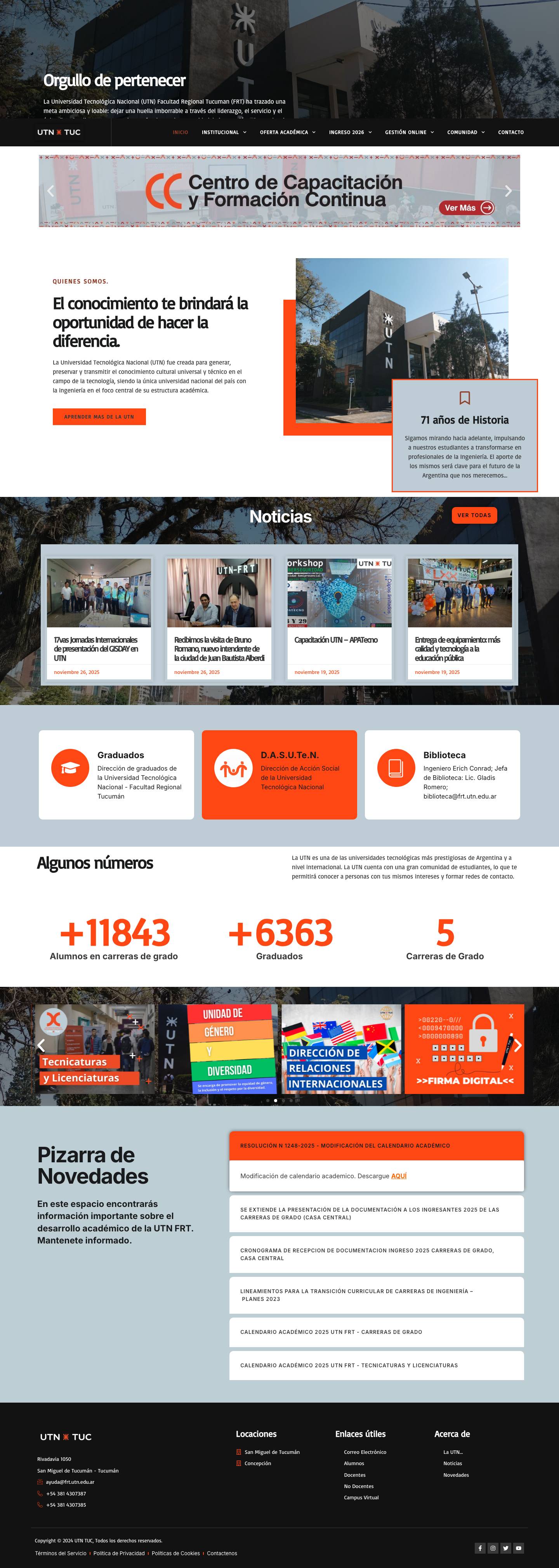 UTN TUC - Full Screenshot