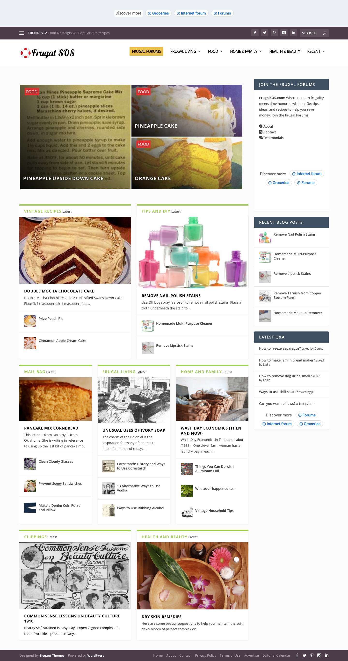 Frugal SOS | Frugal Living Forums - Full Screenshot