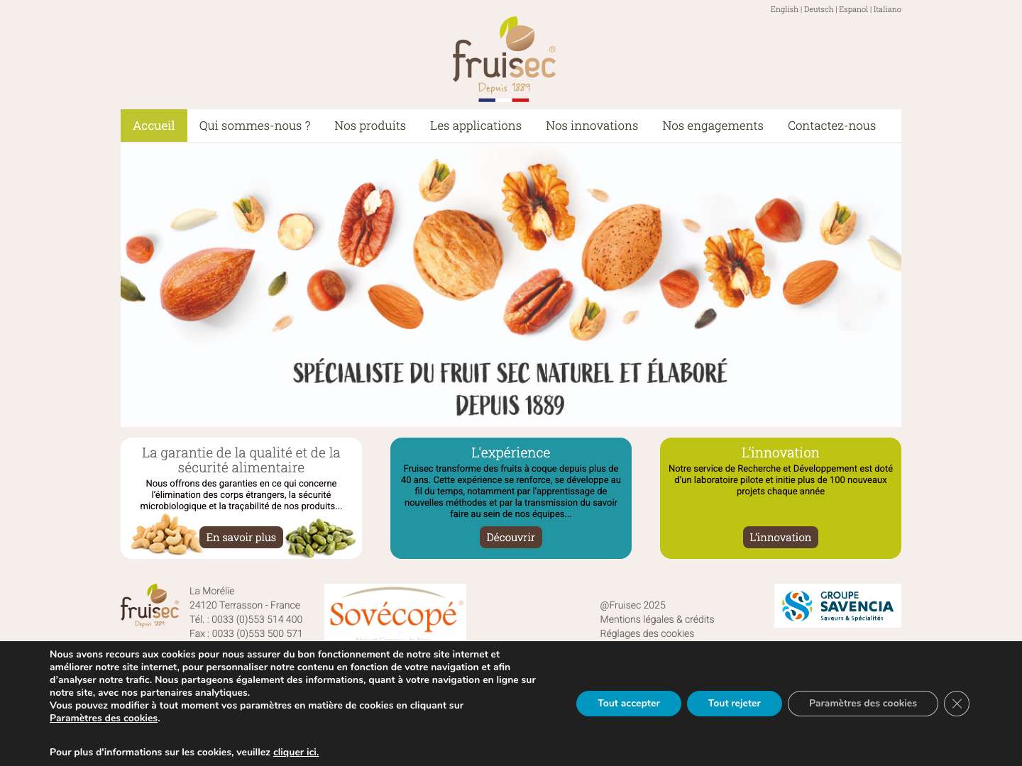 Fruisec FR – Le fruit, l'idée, la création. - Full Screenshot