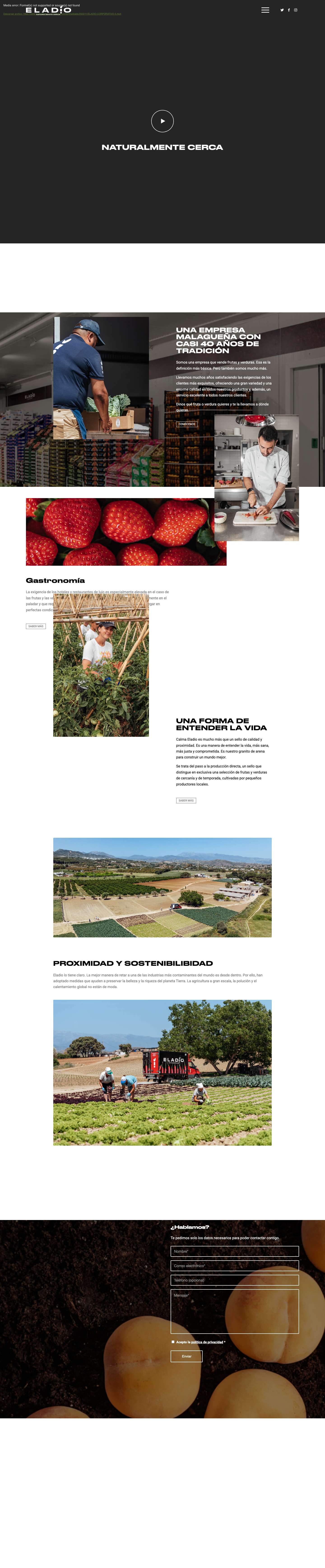 Frutas y Verduras Eladio - Málaga - Naturalmente cerca - Full Screenshot