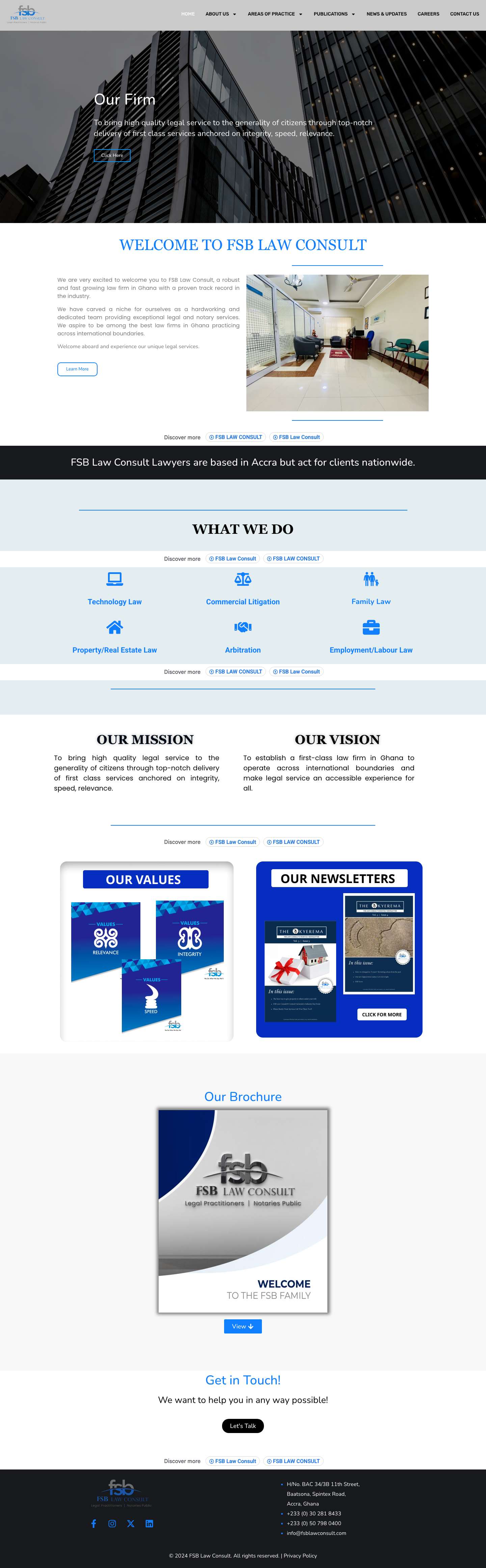 FSB Law Consult – Law Firm in Ghana - Full Screenshot