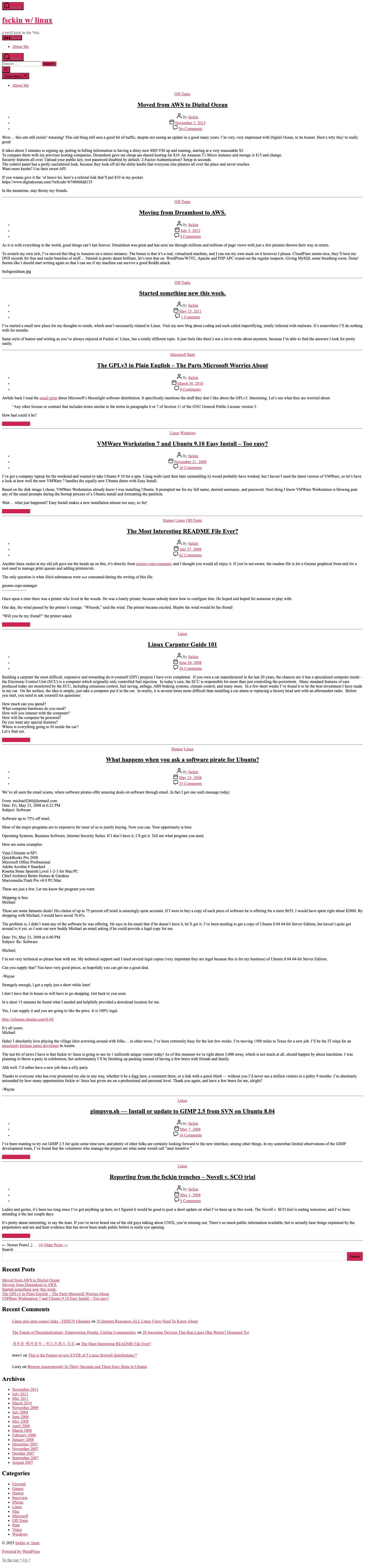 fsckin w/ linux – a swift kick in the *nix - Full Screenshot