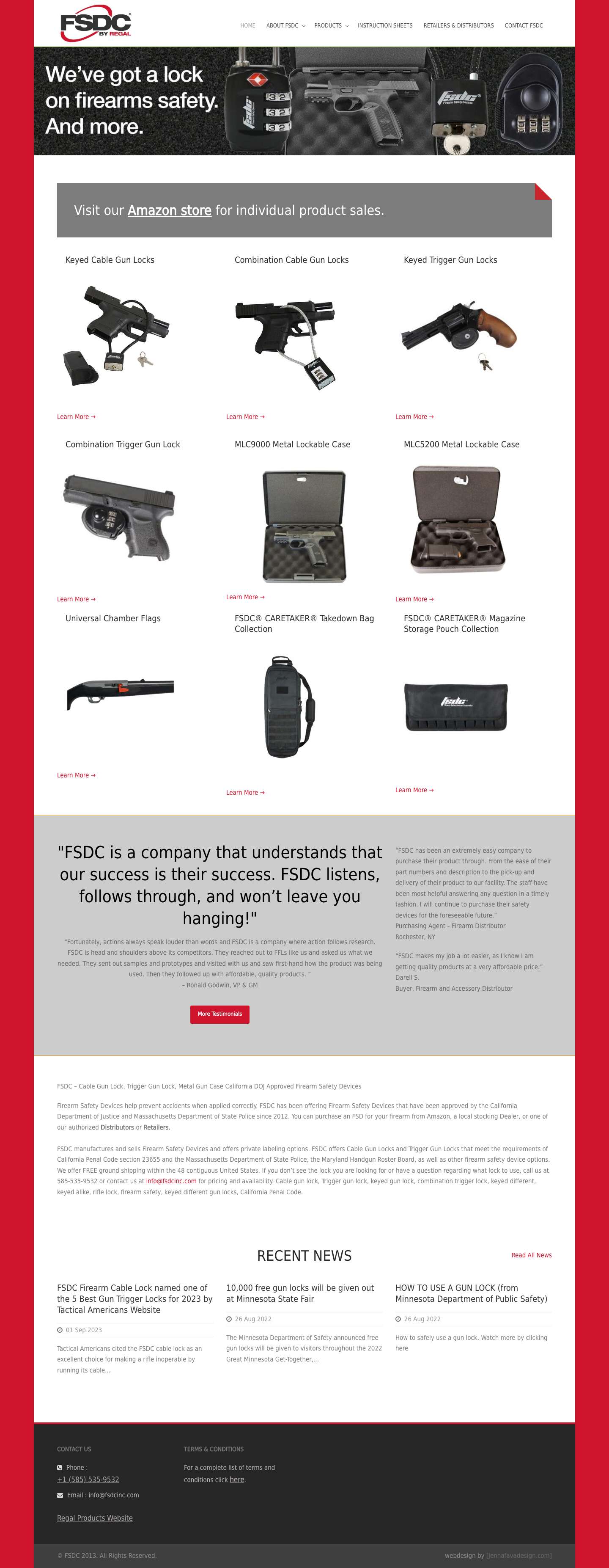 FSDC Cable Gun Lock & Trigger Gun Lock - Full Screenshot