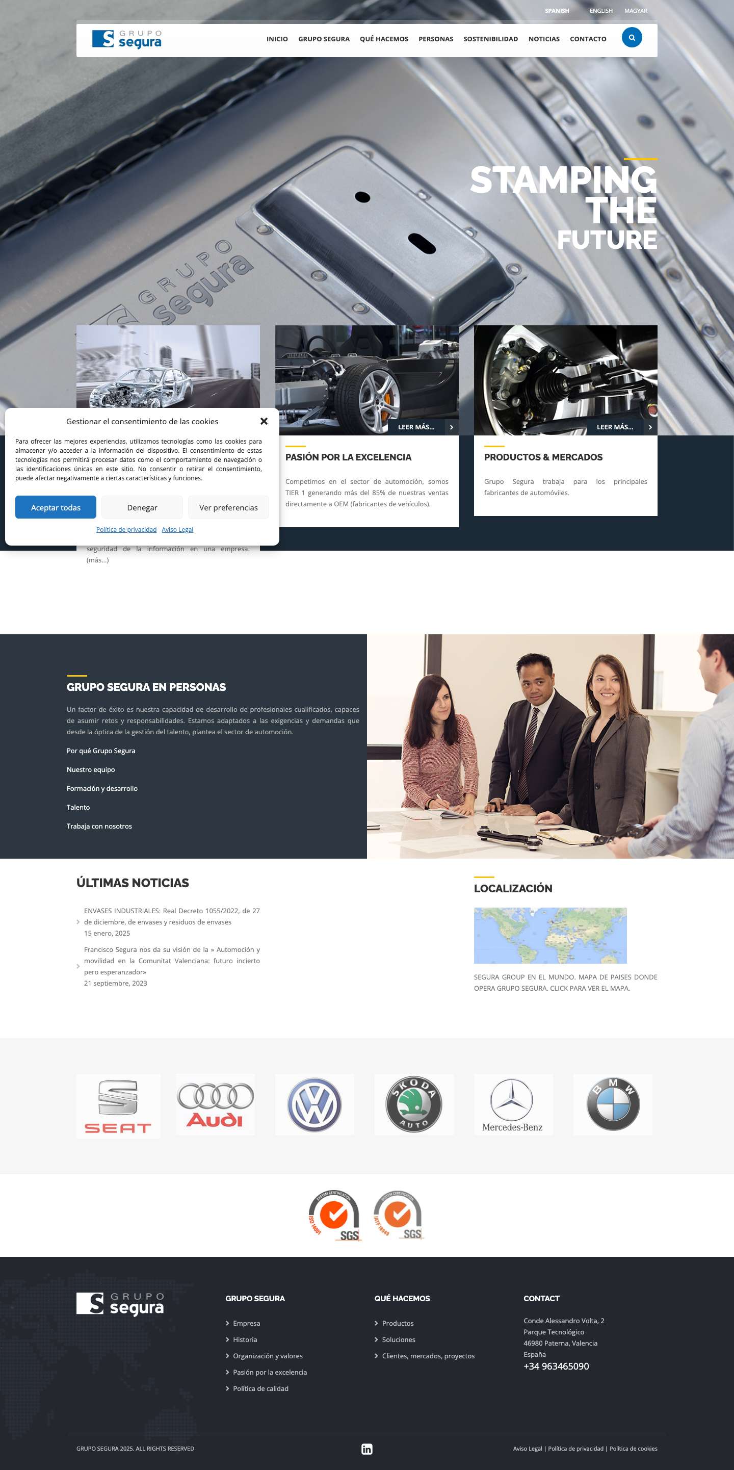Home - Grupo Segura - Full Screenshot
