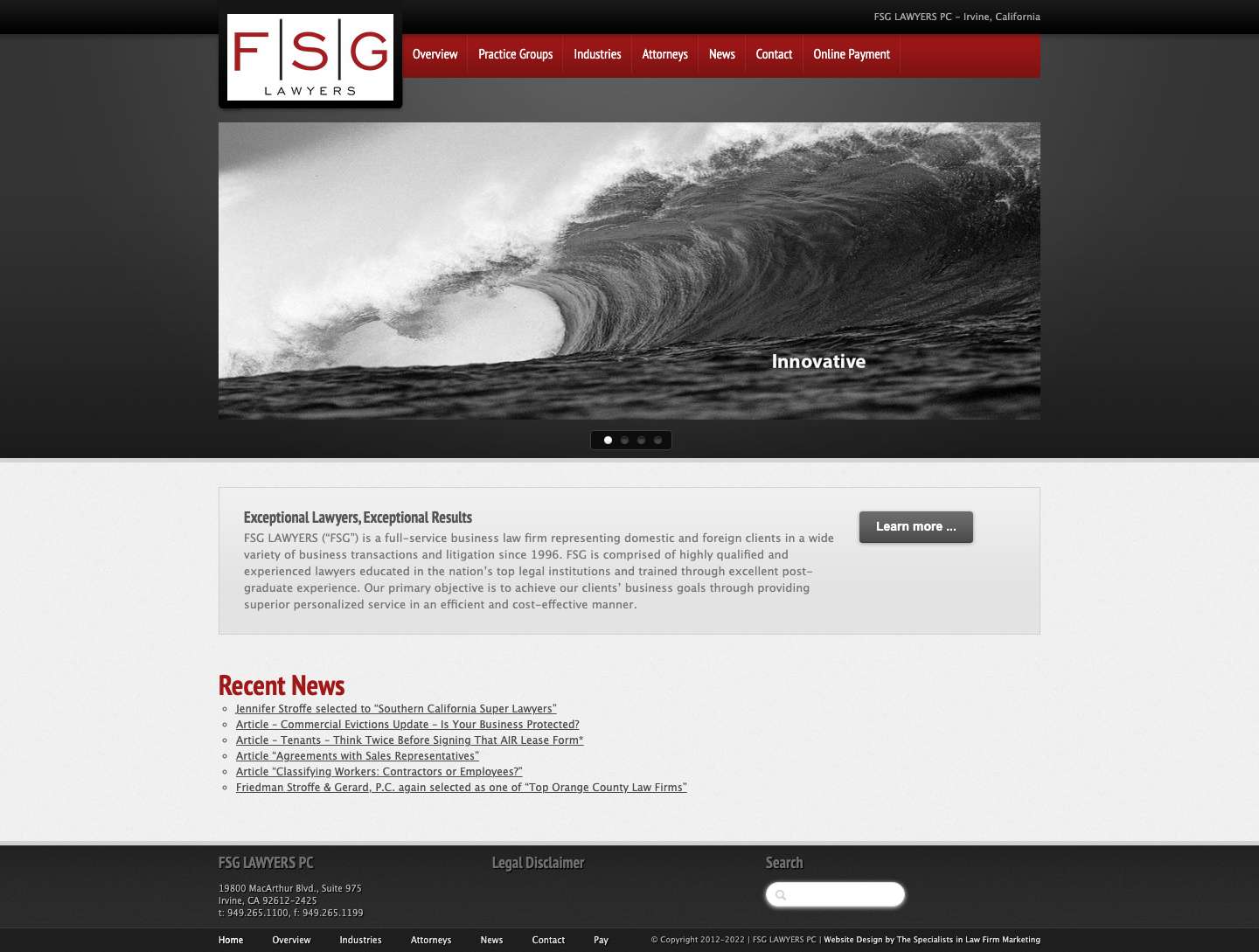 FSG LAWYERS PC - Full Screenshot
