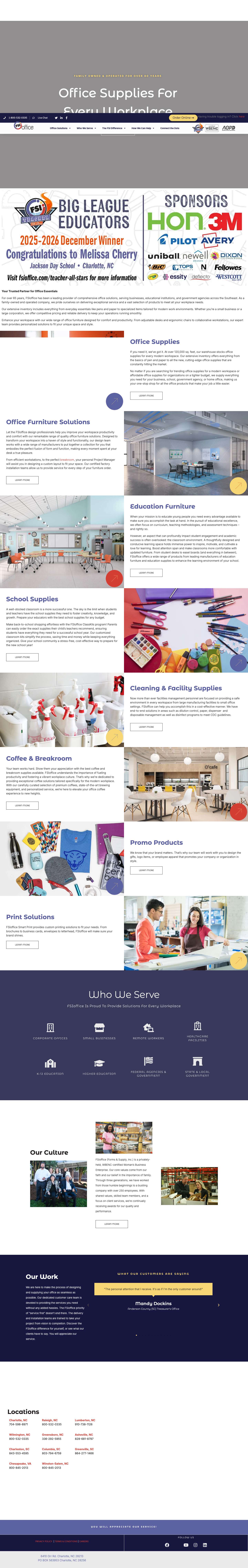 FSIoffice | Office Supplies, Office Furniture & More - Full Screenshot