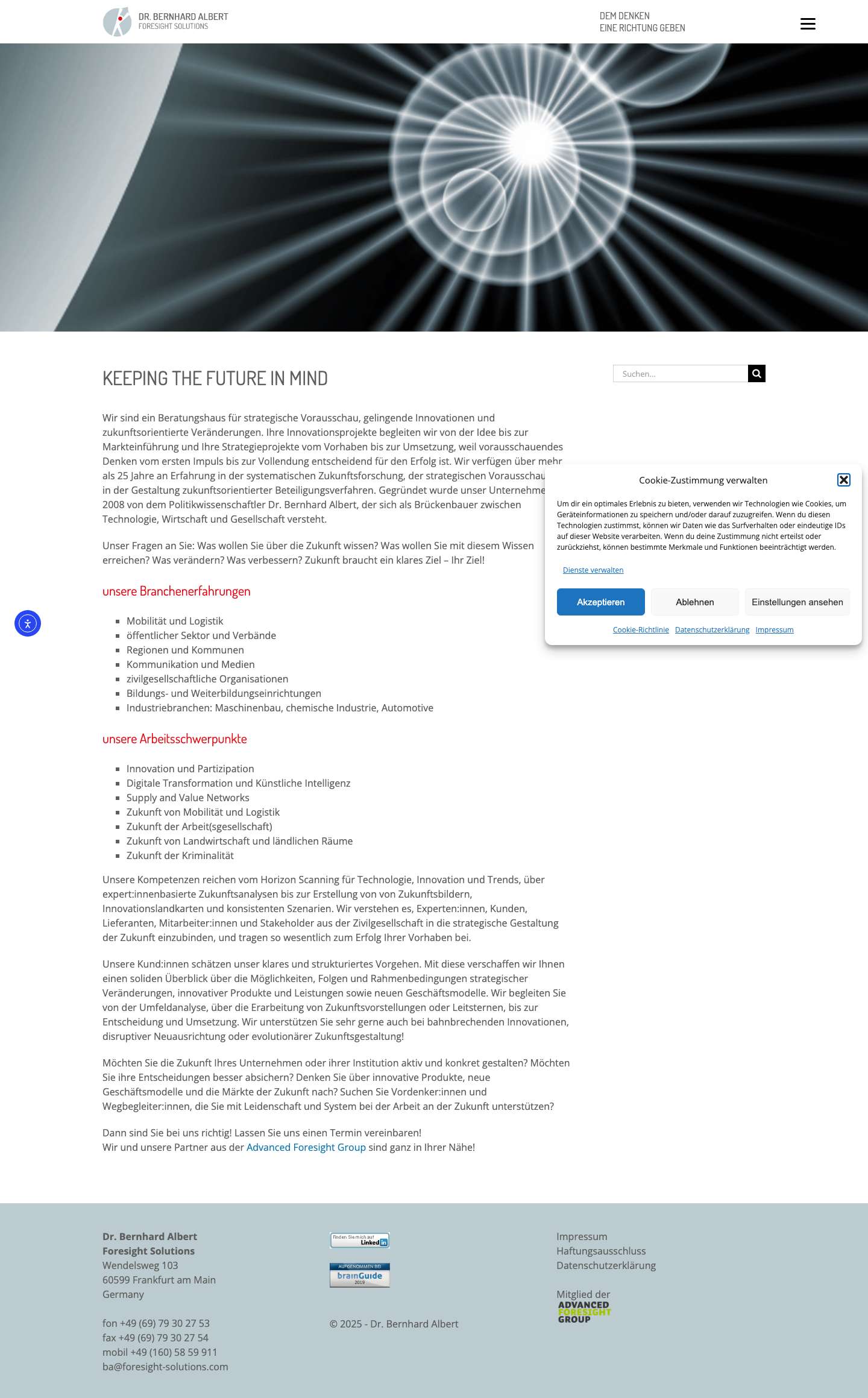 Startseite - Foresight Solutions - Full Screenshot