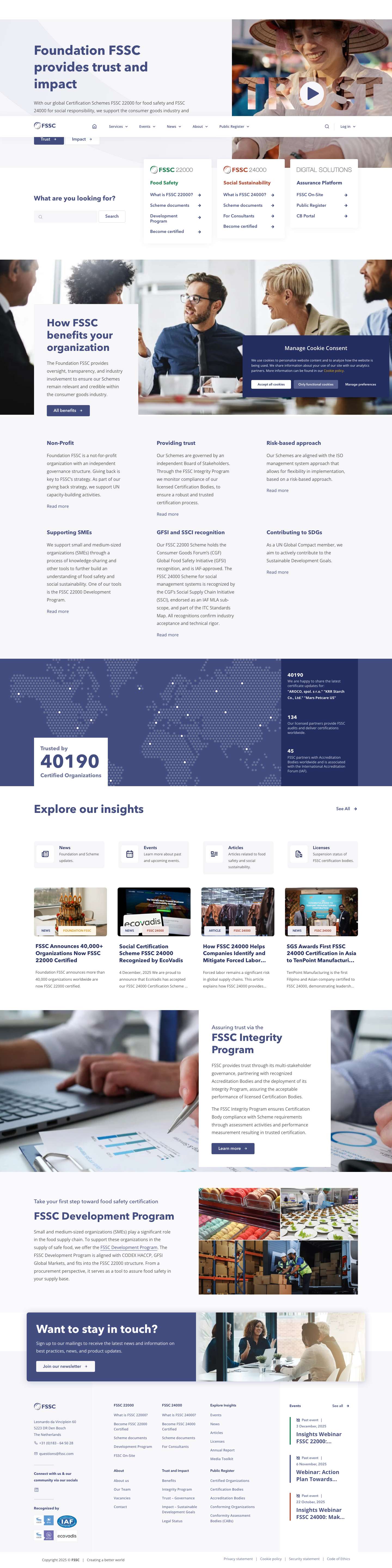 FSSC provides trust and impact to the consumer goods industryphoneenvelopelinkedin - Full Screenshot