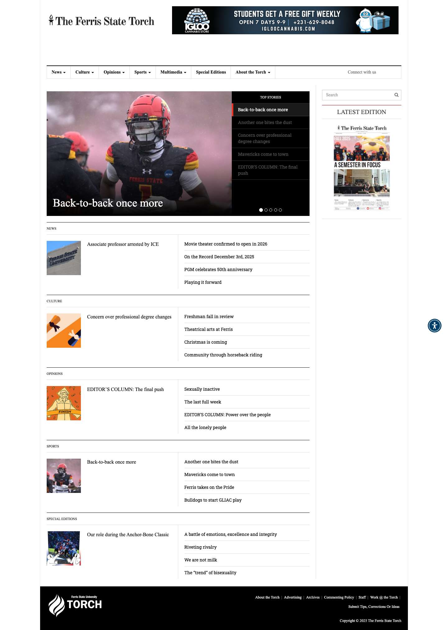 The Ferris State Torch – 95 years of illuminating the truth - Full Screenshot