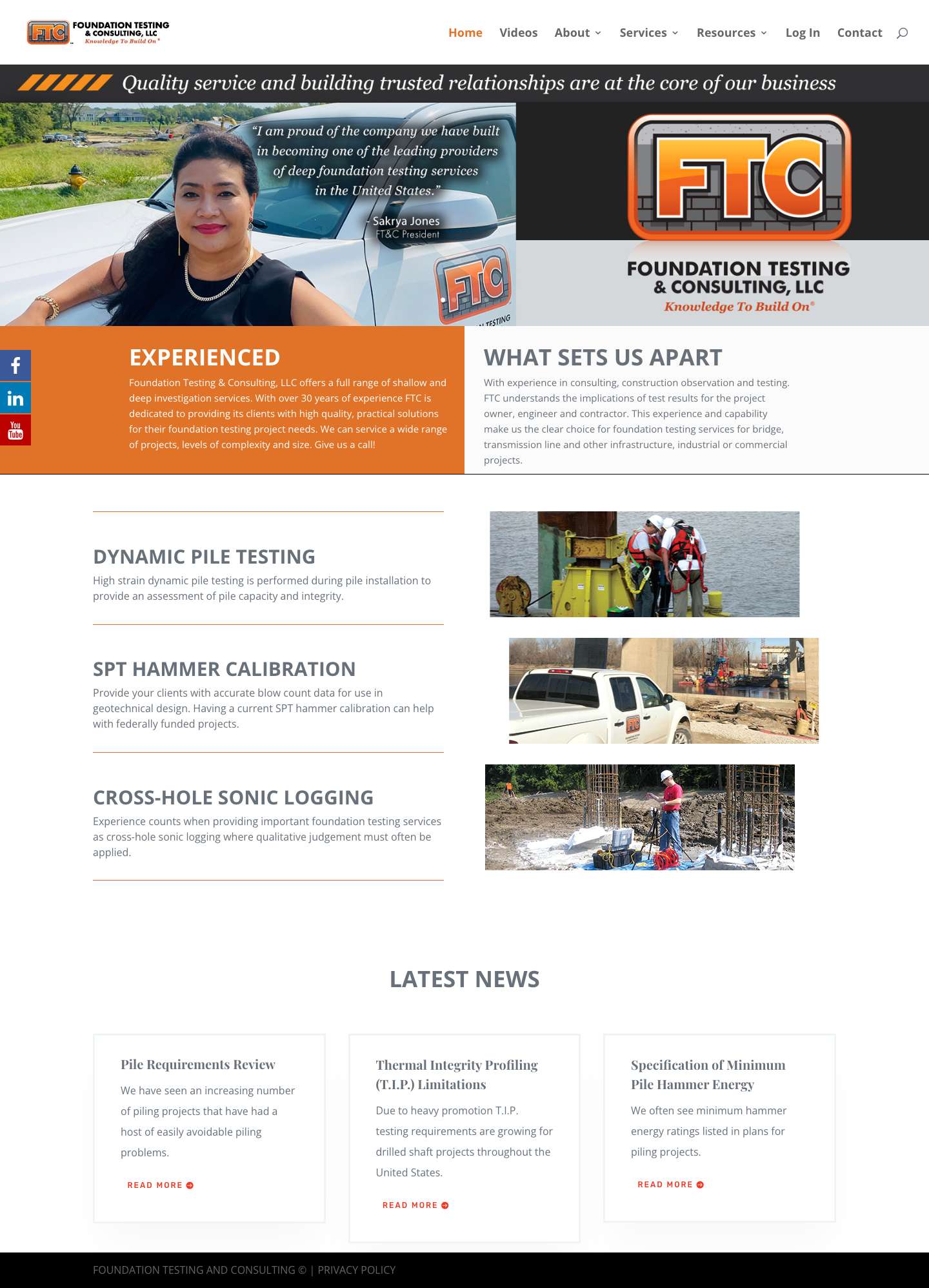 Foundation Testing & Consulting - Foundation Testing and Consulting - Full Screenshot