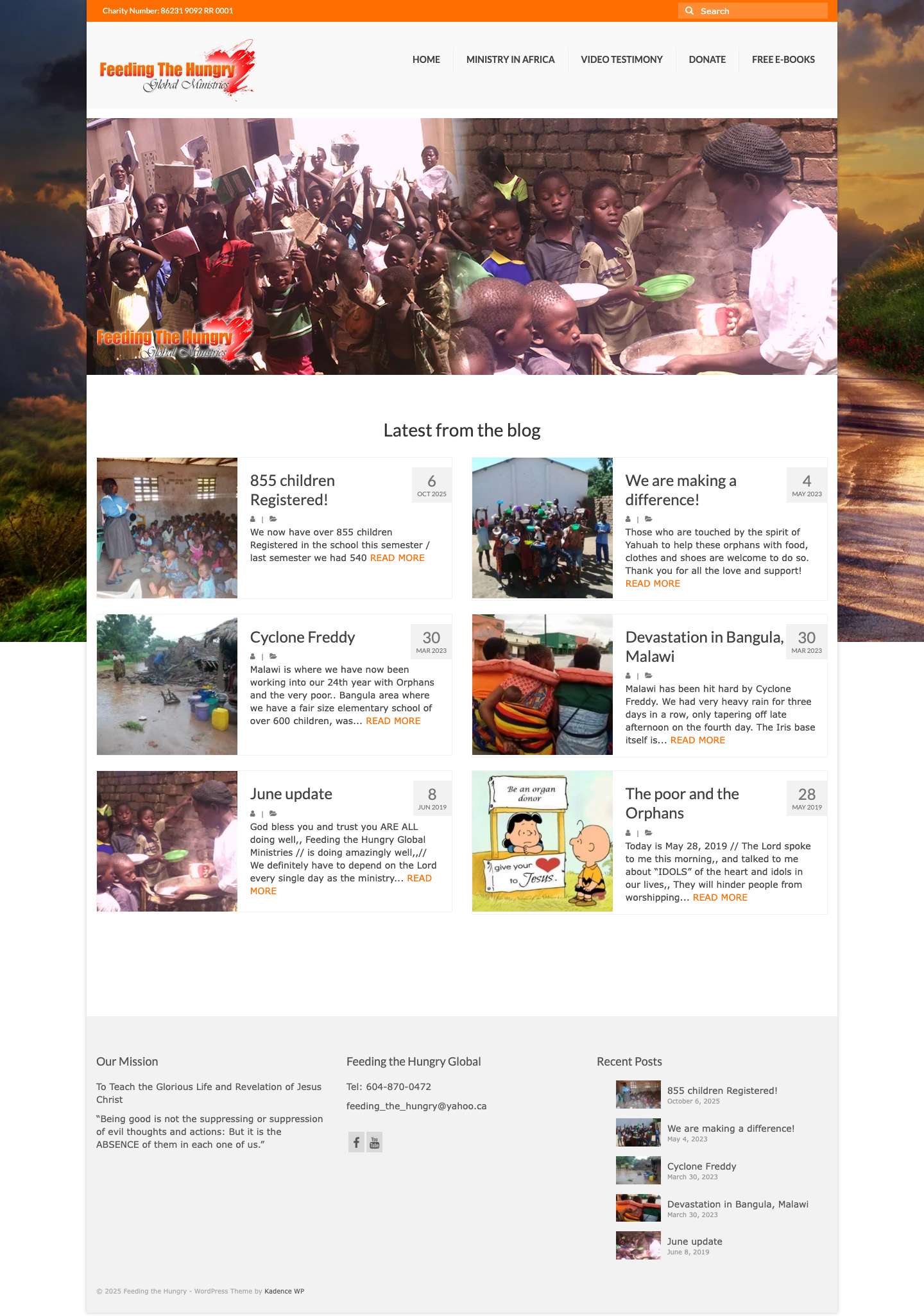 Feeding the Hungry – Global Ministries - Full Screenshot