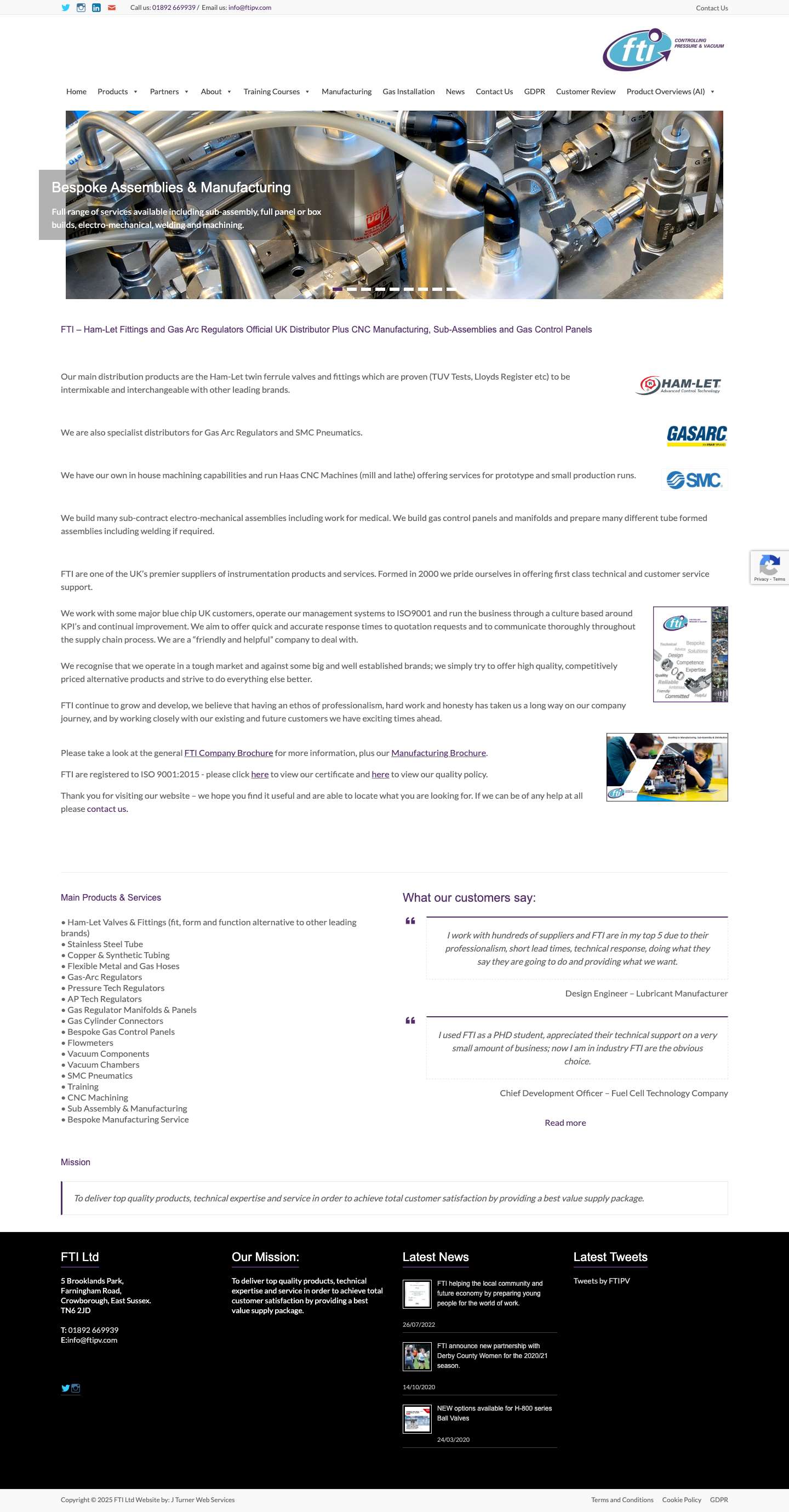 Instrumentation Fluid & Gas Handling Products - Full Screenshot