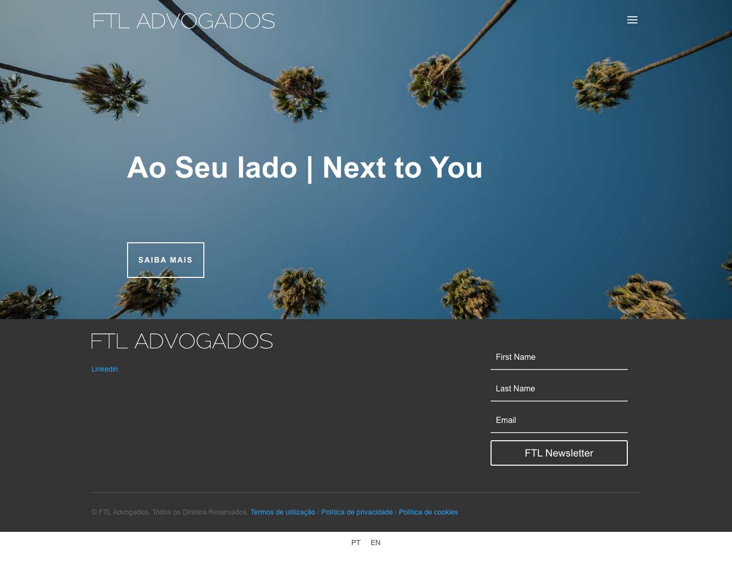 Home - FTL Advogados - Full Screenshot