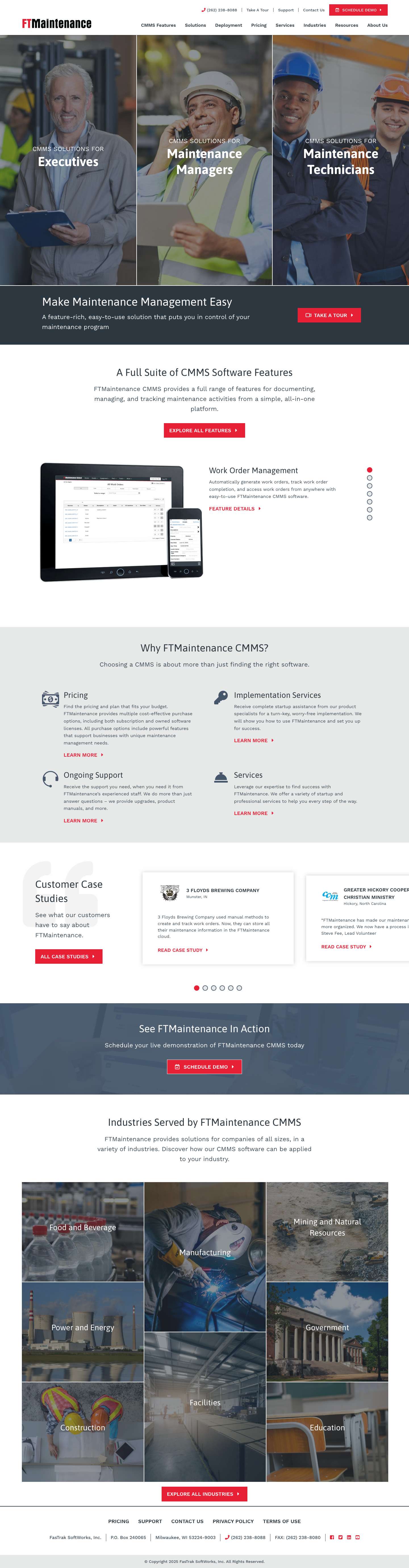 FTMaintenance | CMMS Software for Maintenance Management - Full Screenshot