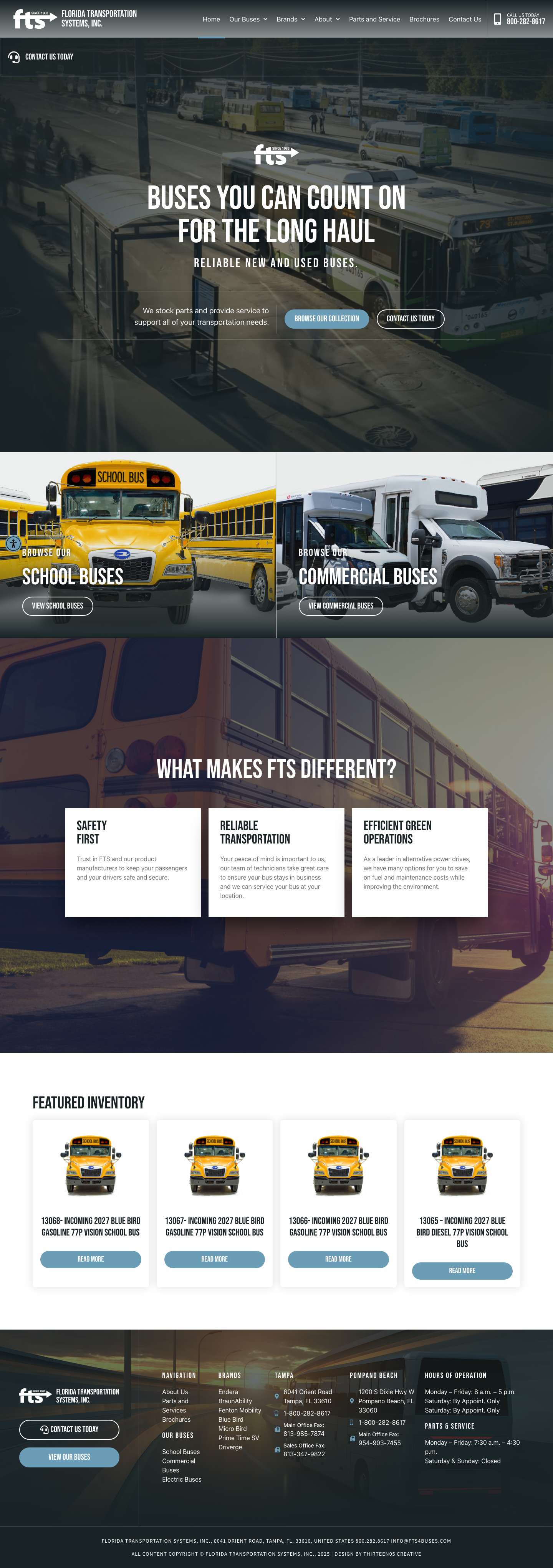 New and Reliable Used Buses for Sale - Florida Transportation Systems, Inc. - Full Screenshot