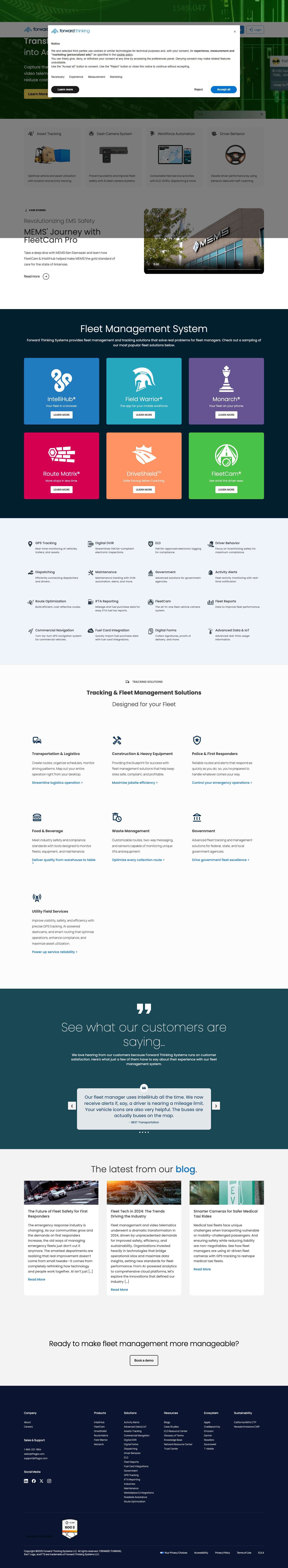 Fleet Management Systems | FTSGPS - Full Screenshot