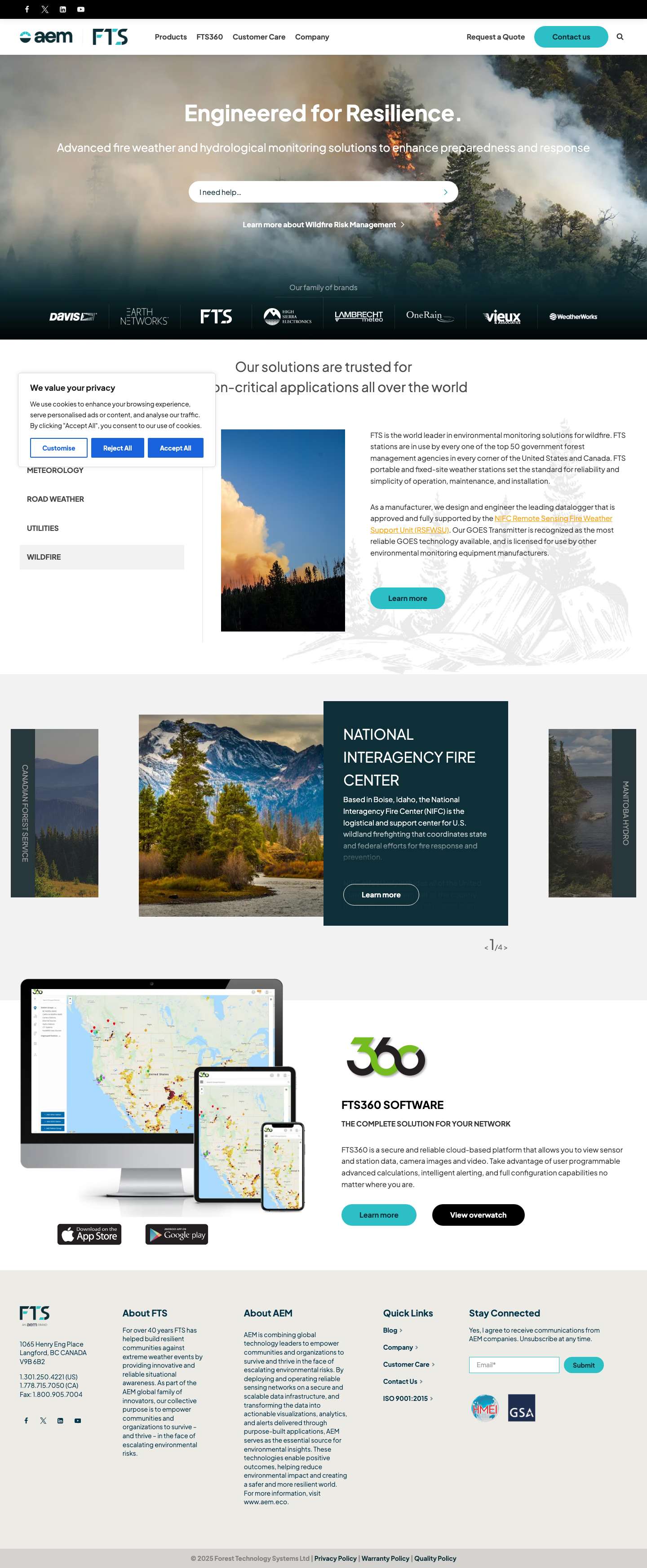 Environmental monitoring solutions for fire weather and hydrologyFacebookXLinkedinYouTubeExpandSearchToggle MenuSearchFacebookXLinkedinYouTubeExpandToggle Menu CloseSearch - Full Screenshot