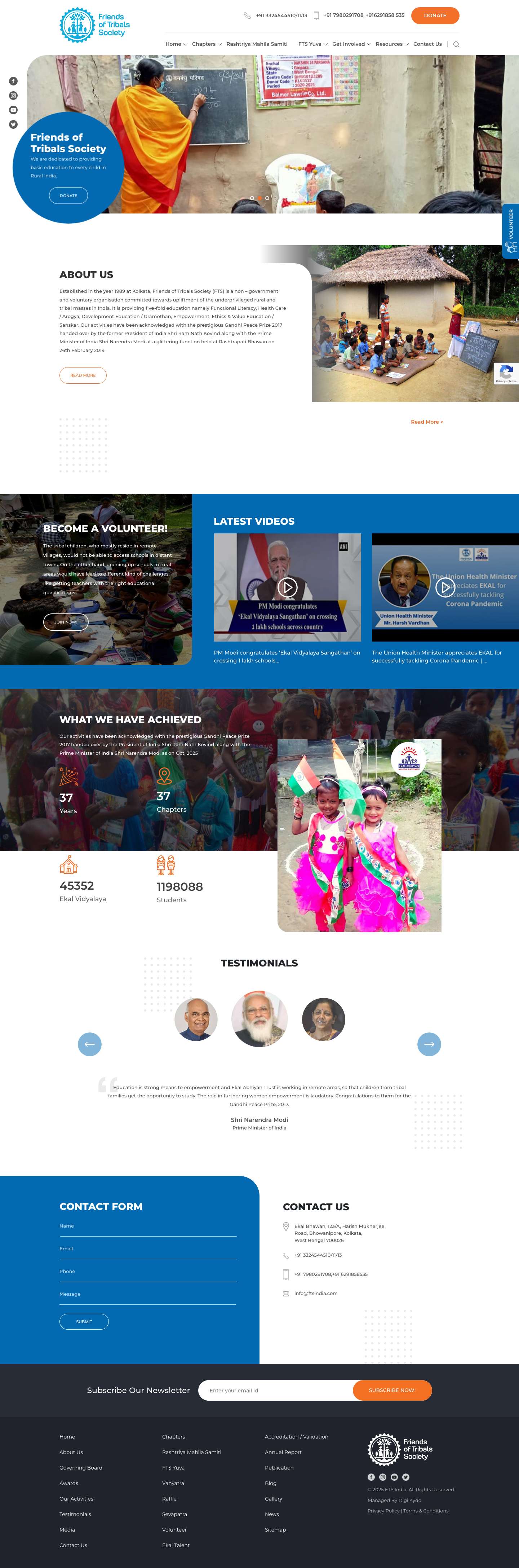 FTS India Empowering Communities Through Non-Profit Organization - Full Screenshot