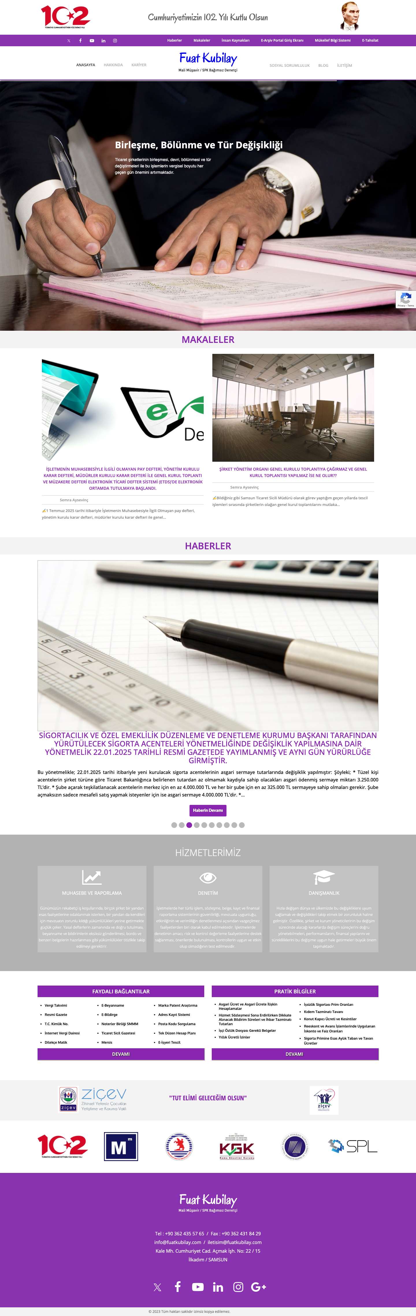 Fuat Kubilay | Mali Müşavir / SPK Bağımsız Denetçi - Full Screenshot