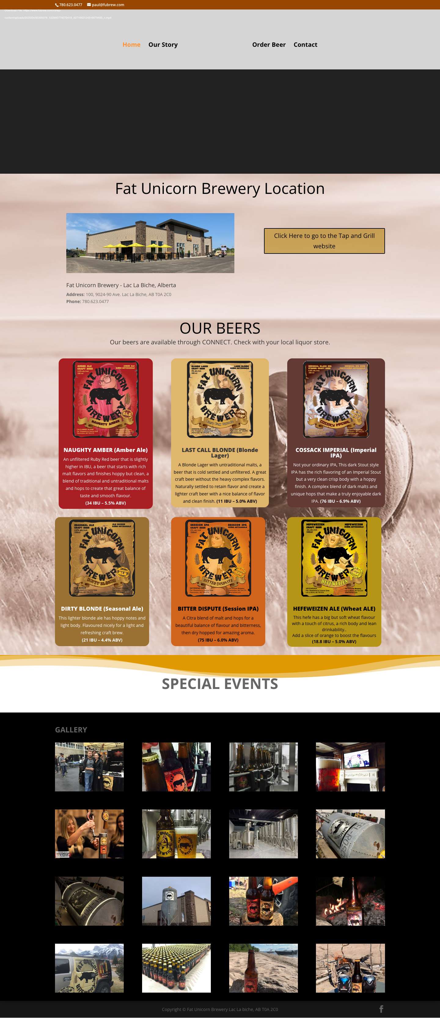 Fat Unicorn Brewery | Small Batch, Always Fresh - Full Screenshot