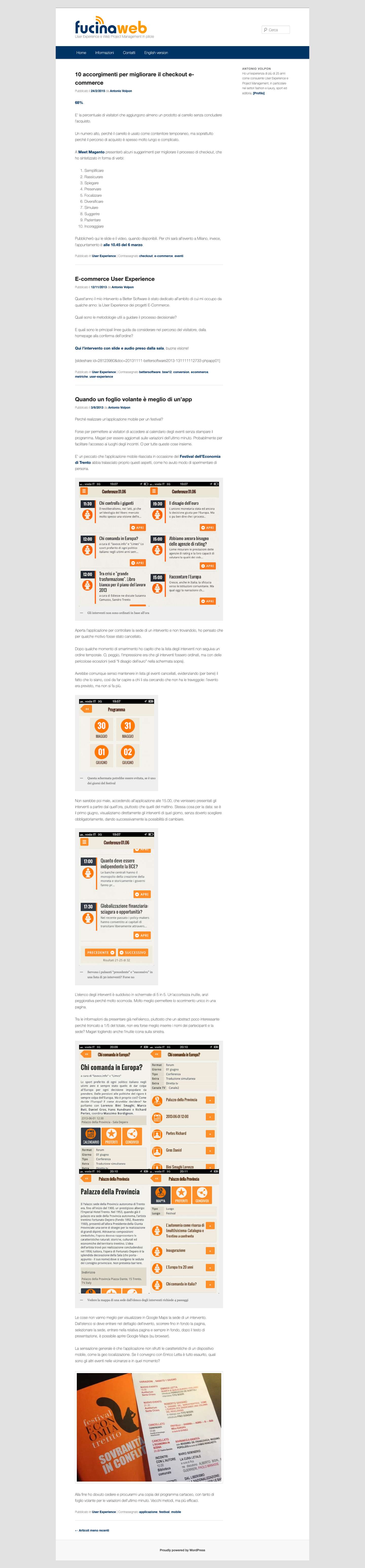 Fucinaweb - User Experience e Web Project Management in pilloleFucinaweb | User Experience e Web Project Management in pillole - Full Screenshot
