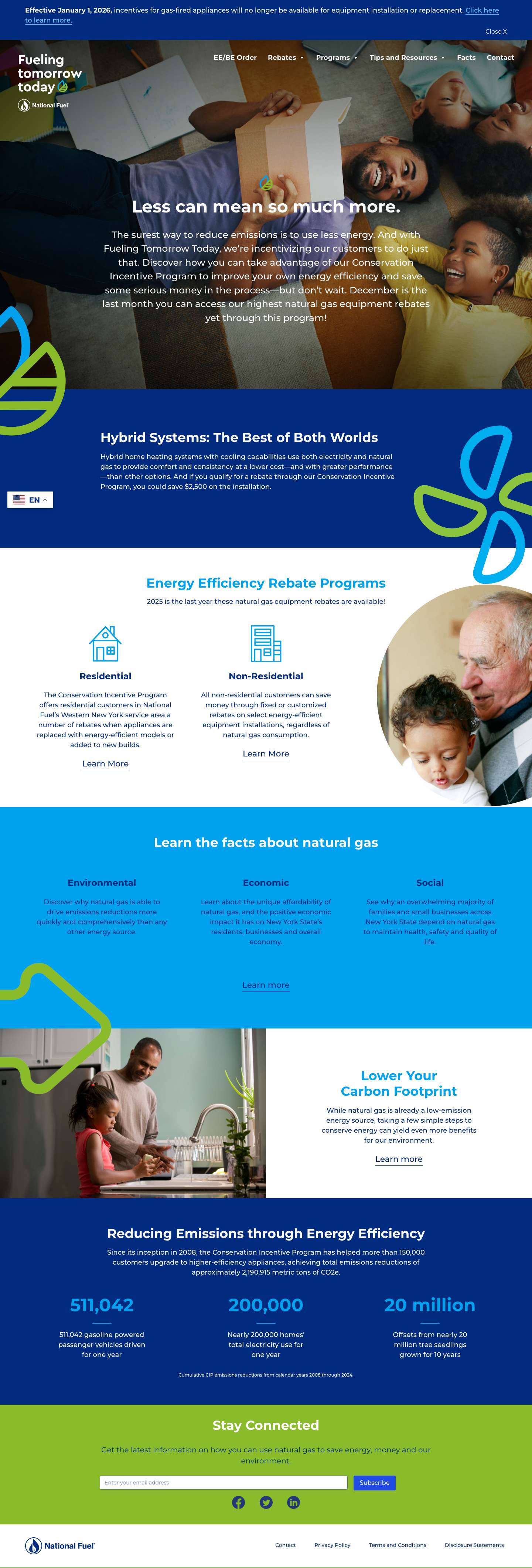 Get rebates and energy tips for your home or business: National Fuel Conservation Incentive ProgramArtboard 1 - Full Screenshot