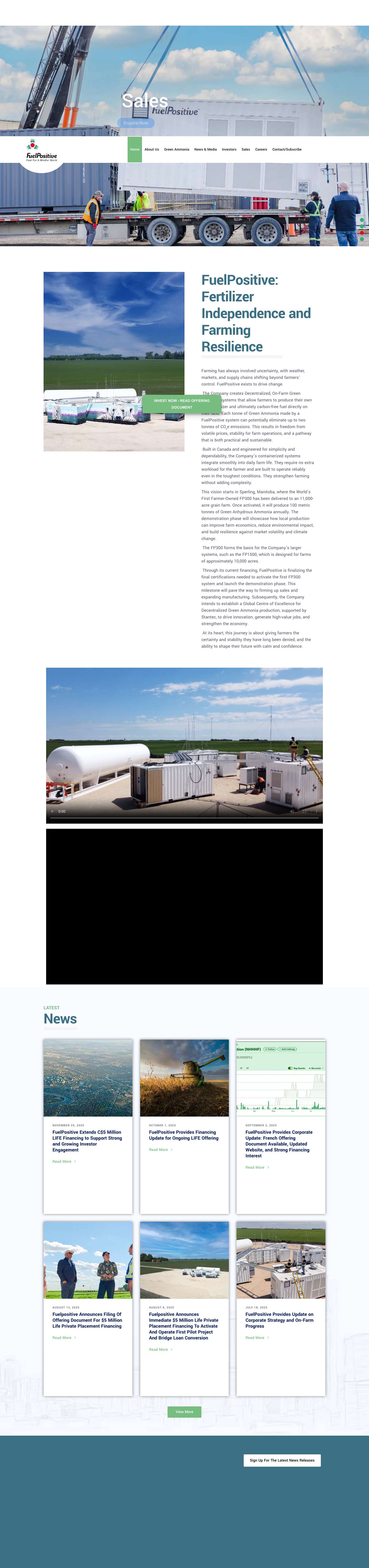 FuelPositive Clean Technology Solutions | FuelPositive - Full Screenshot