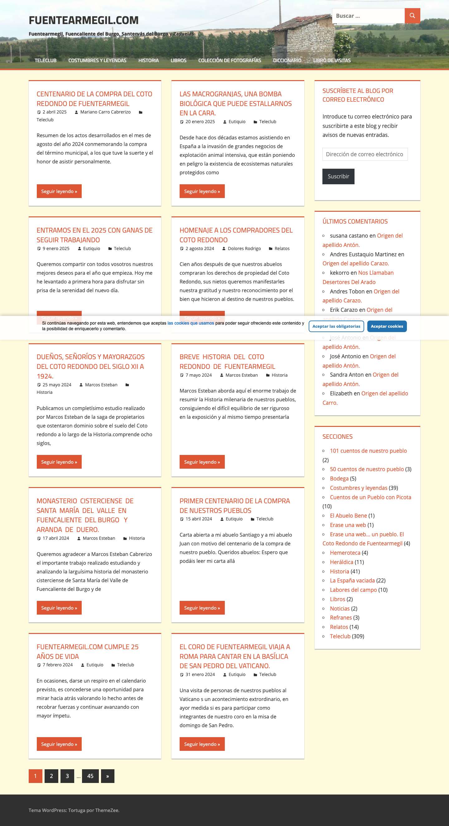 Fuentearmegil.com - Fuentearmegil, Fuencaliente del Burgo, Santervás del Burgo y Zayuelas - Full Screenshot