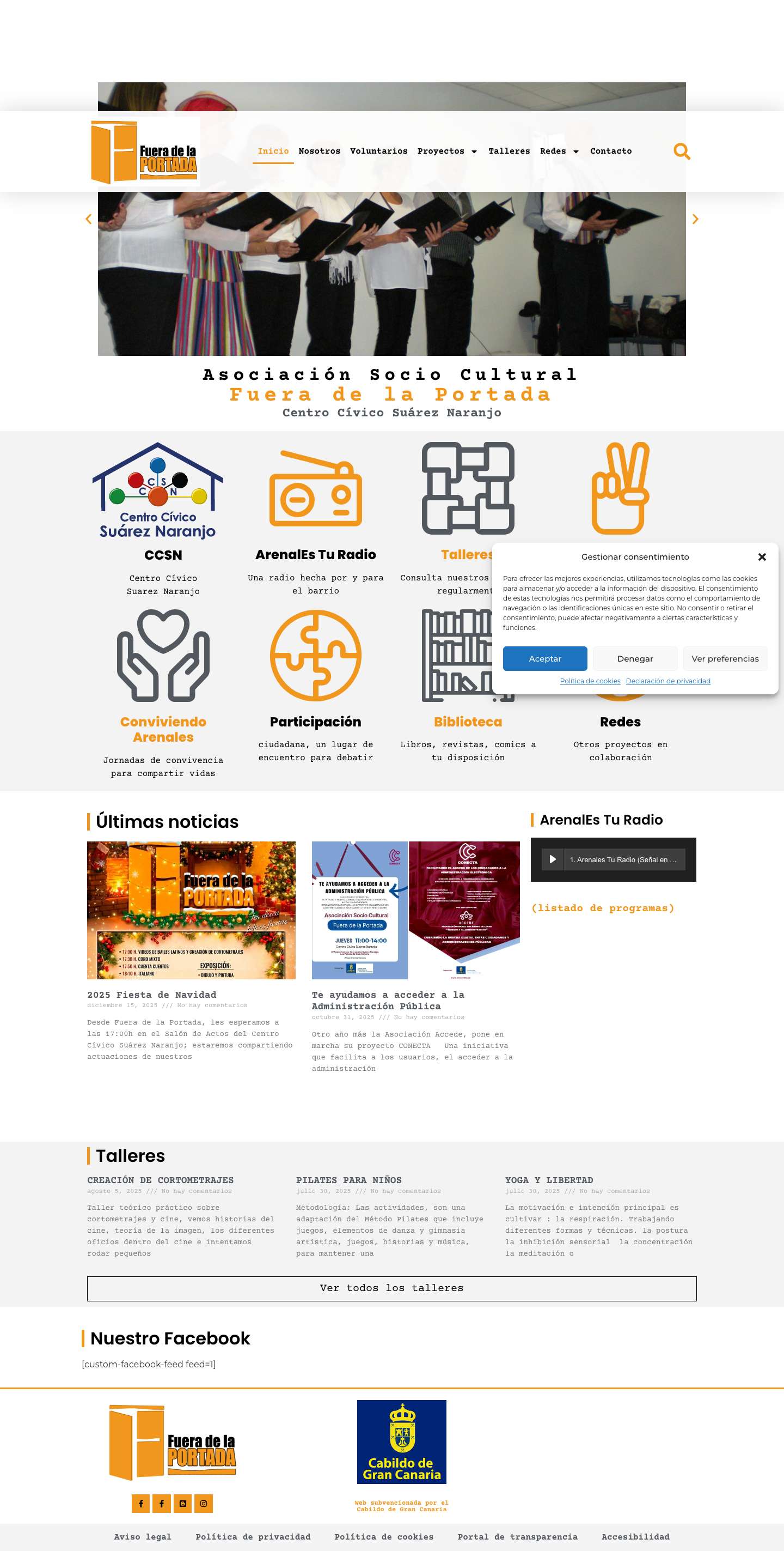 Asoc. Soc.Cult. Fuera de la Portada – Centro Cívico Suárez Naranjo - Full Screenshot